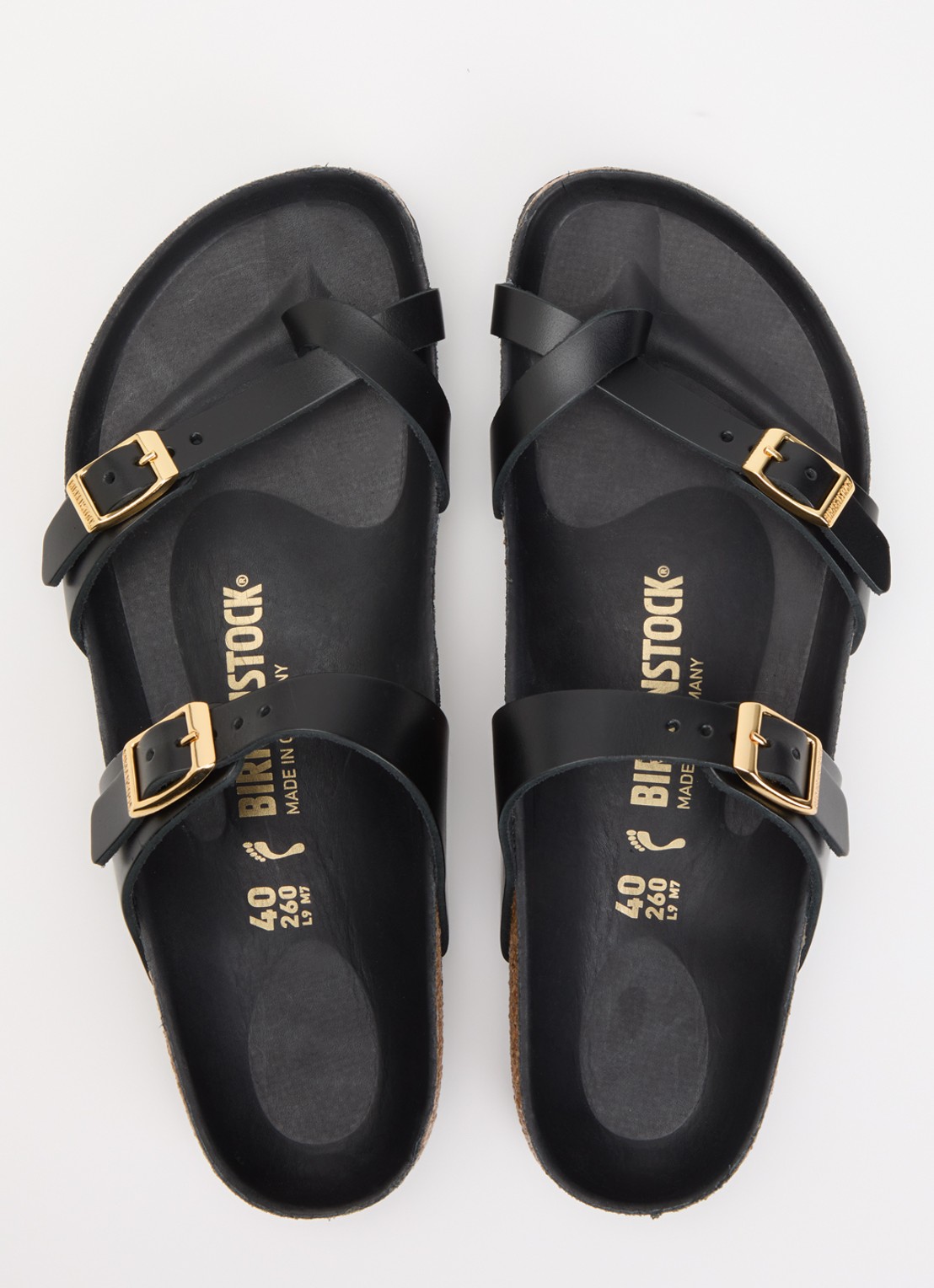 Birkenstock Narrow Fit Mayari sandaal van leer - detail 4 diepzwart