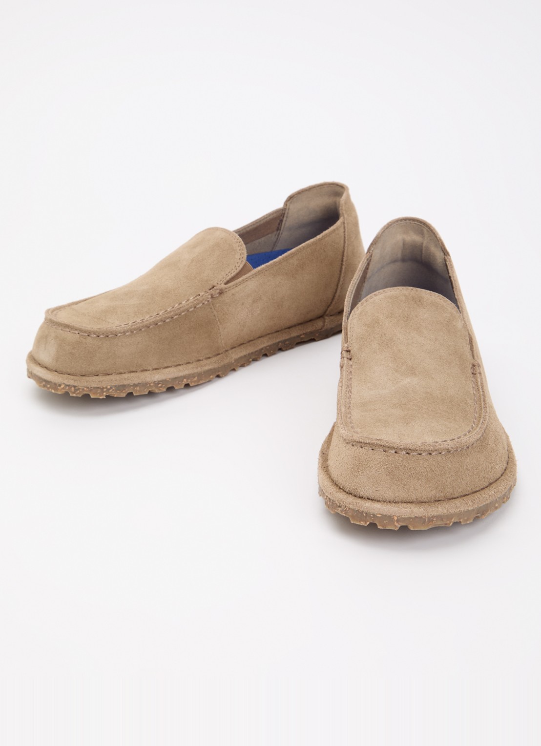Birkenstock Narrow Fit Utti mocassin van suède - detail 3 zand