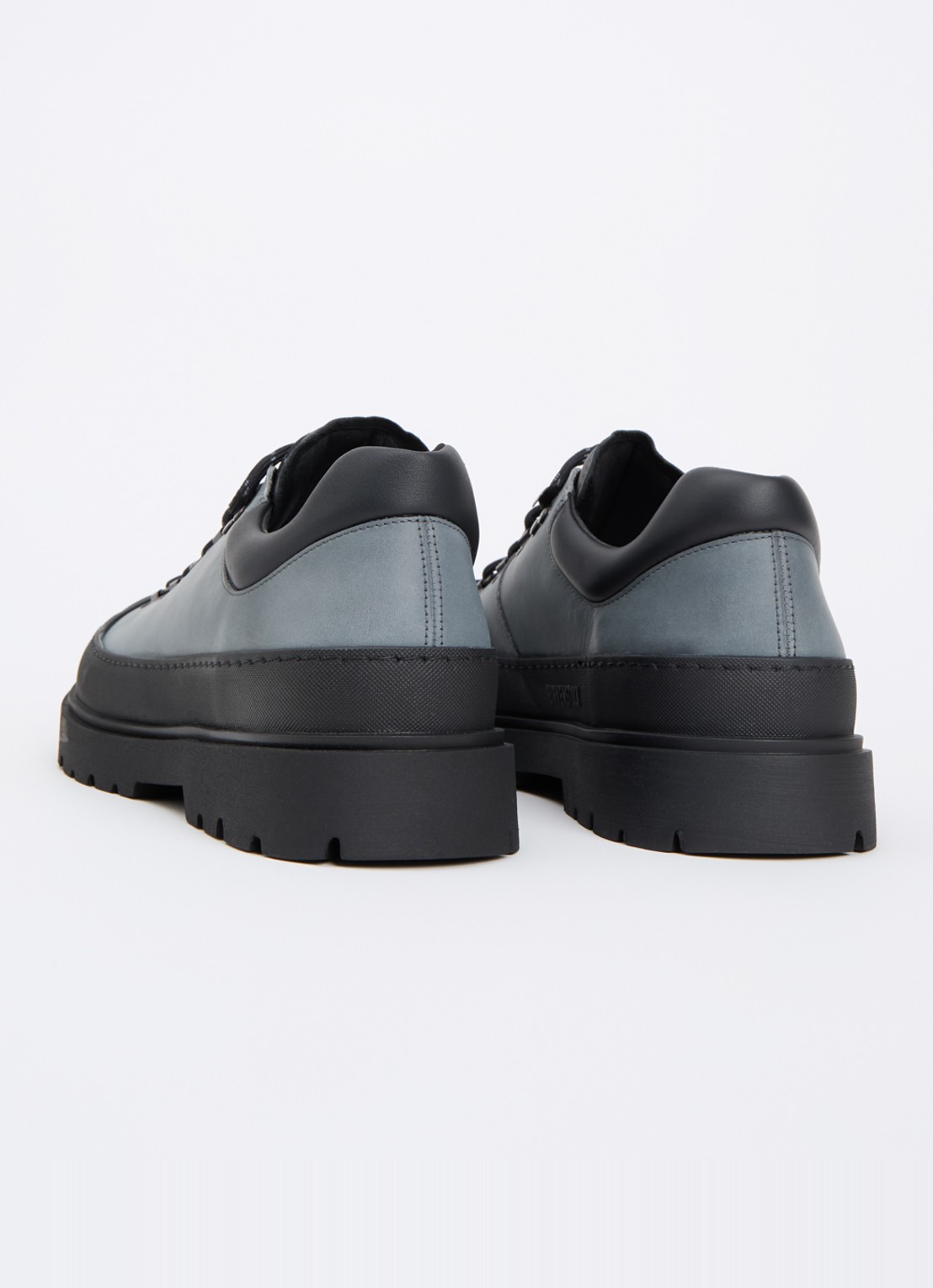 Birkenstock Prescott Low veterschoen van leer - achterkant 4 grijs