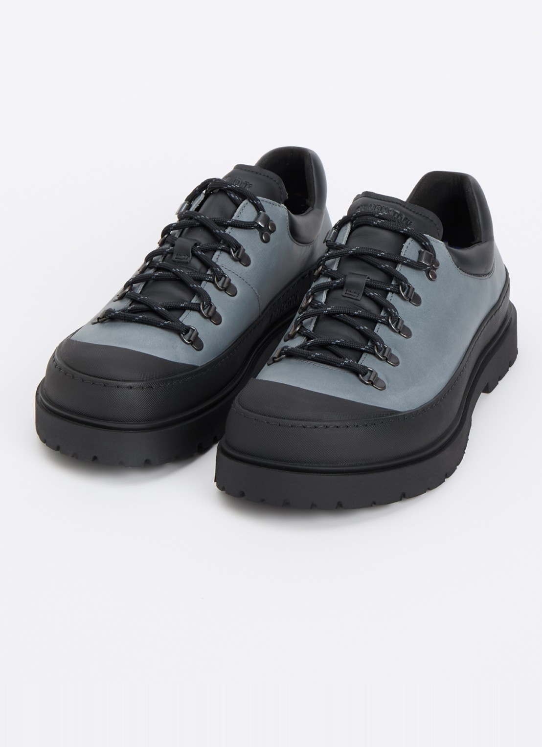 Birkenstock Prescott Low veterschoen van leer - detail grijs