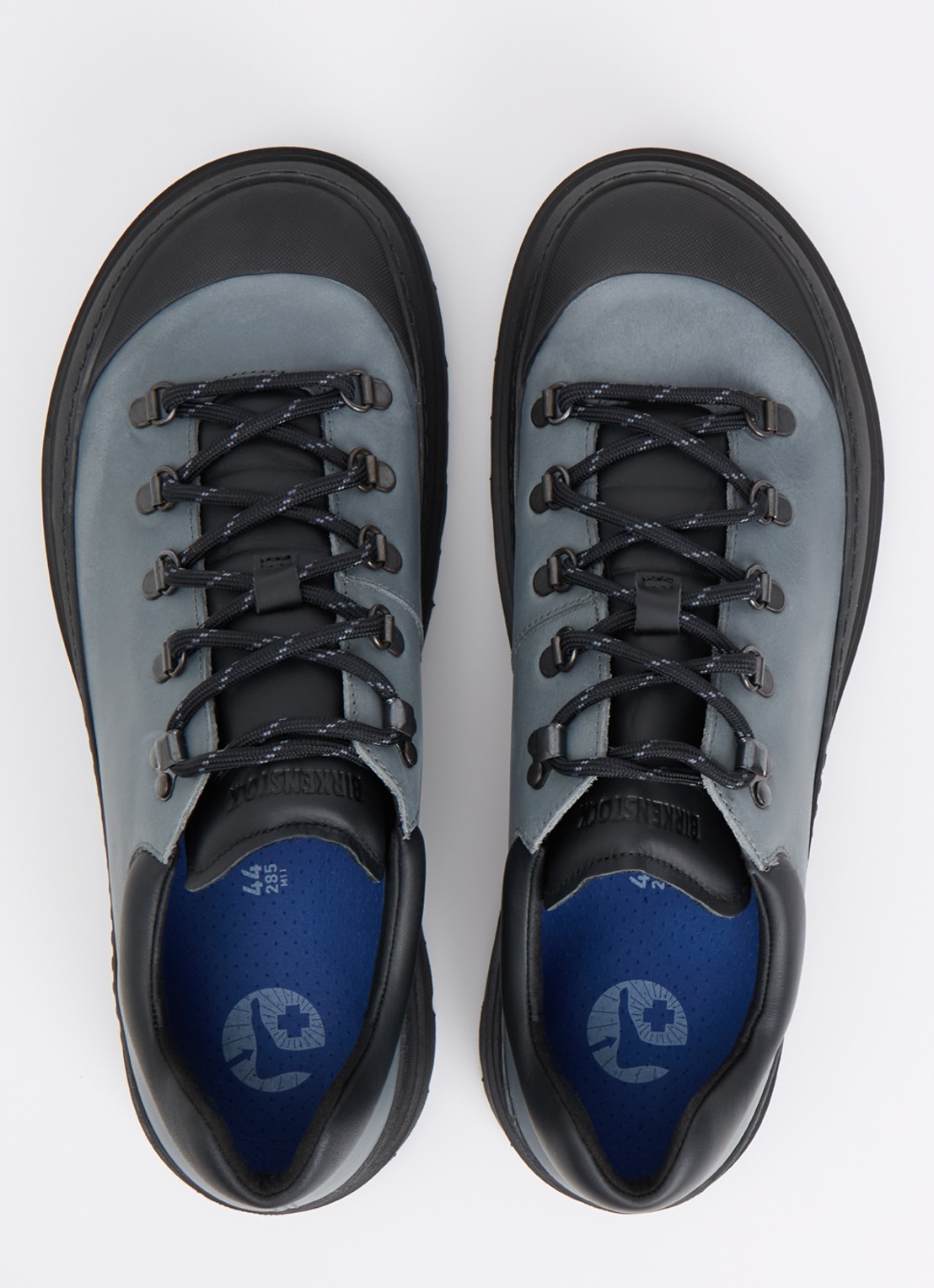 Birkenstock Prescott Low veterschoen van leer - detail 2 grijs