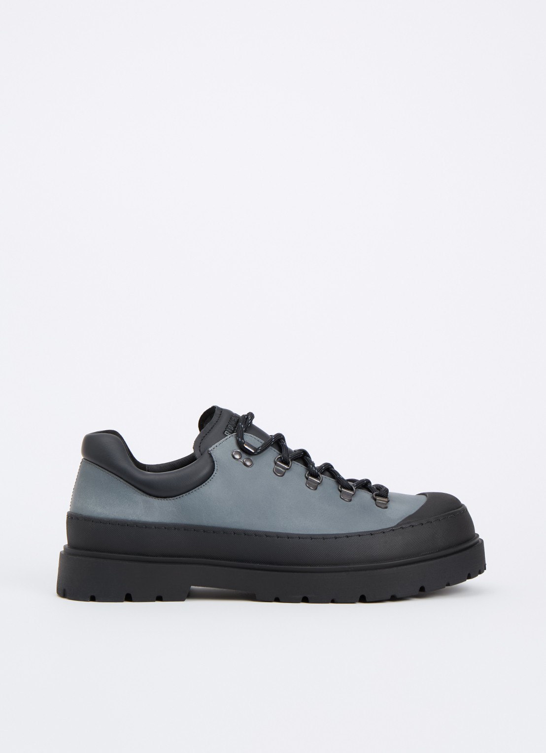 Birkenstock Prescott Low veterschoen van leer - voorkant 5 grijs