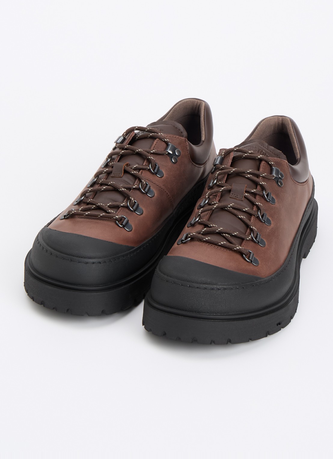 Birkenstock Prescott Low veterschoen van leer - detail bruin