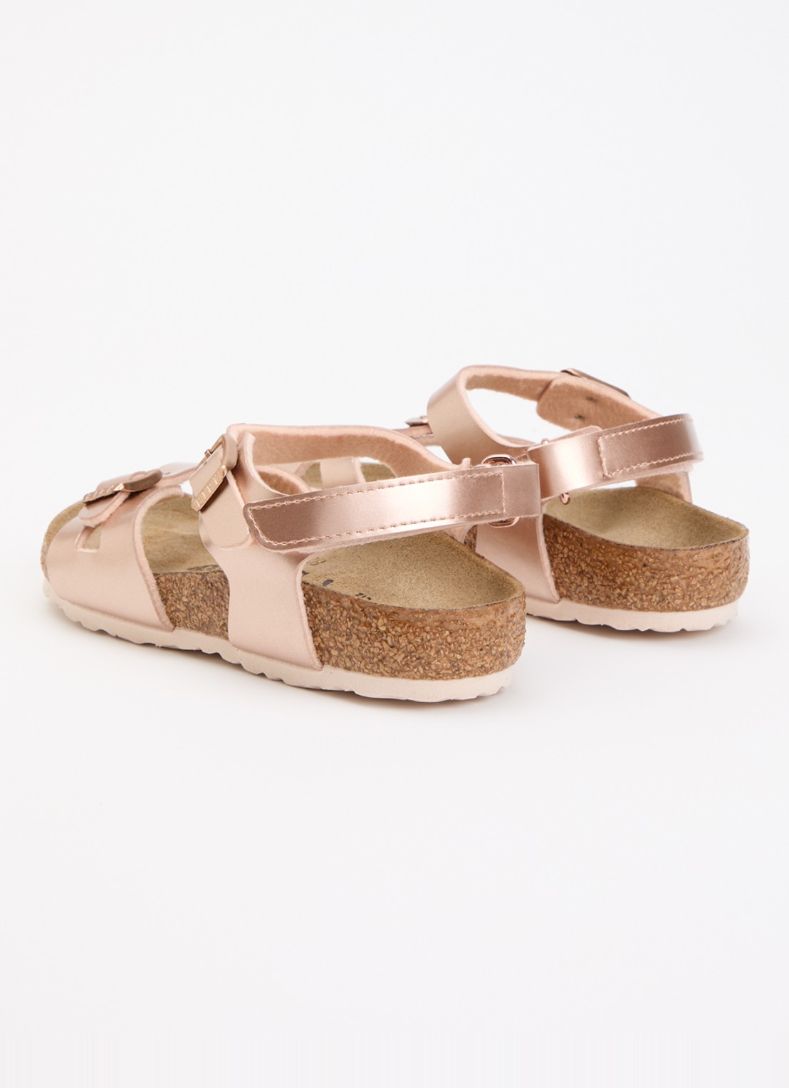 Birkenstock Rio sandaal met metallic finish - achterkant brons
