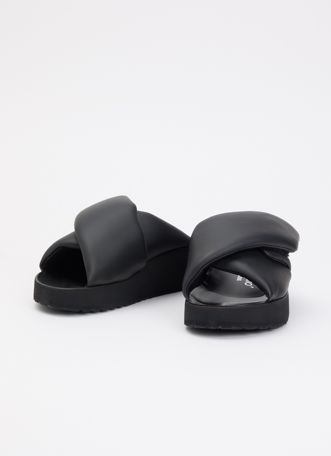 Birkenstock Theda Cross Strap slipper van leer - detail 2 zwart