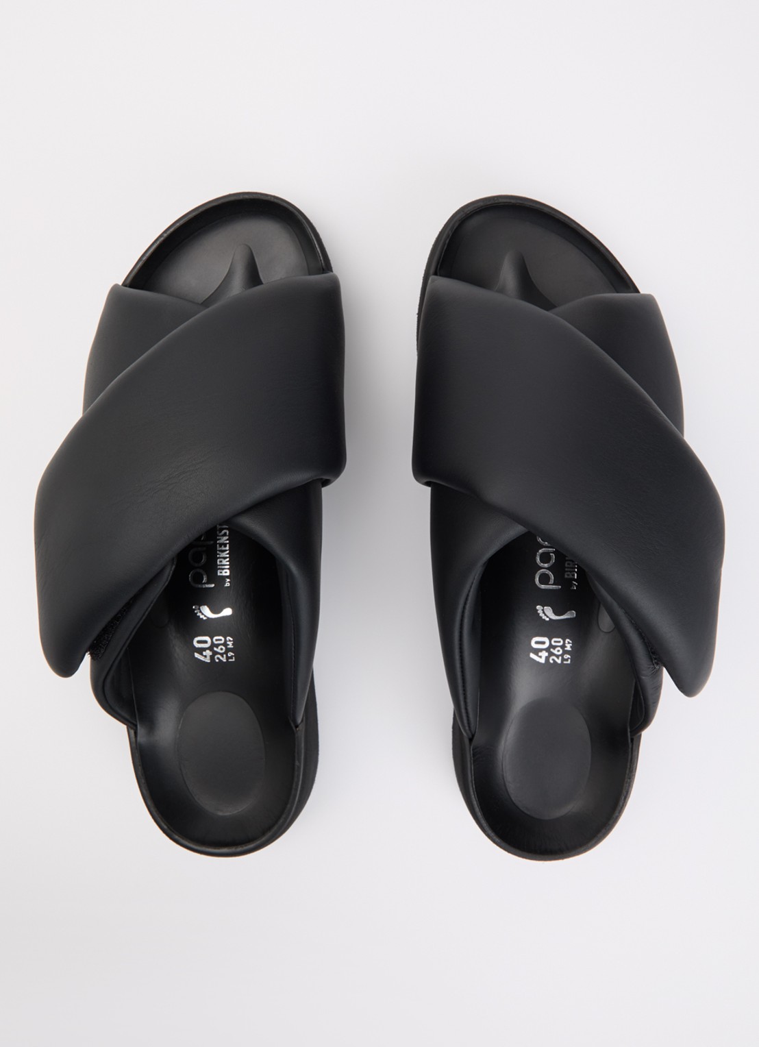 Birkenstock Theda Cross Strap slipper van leer - detail 3 zwart