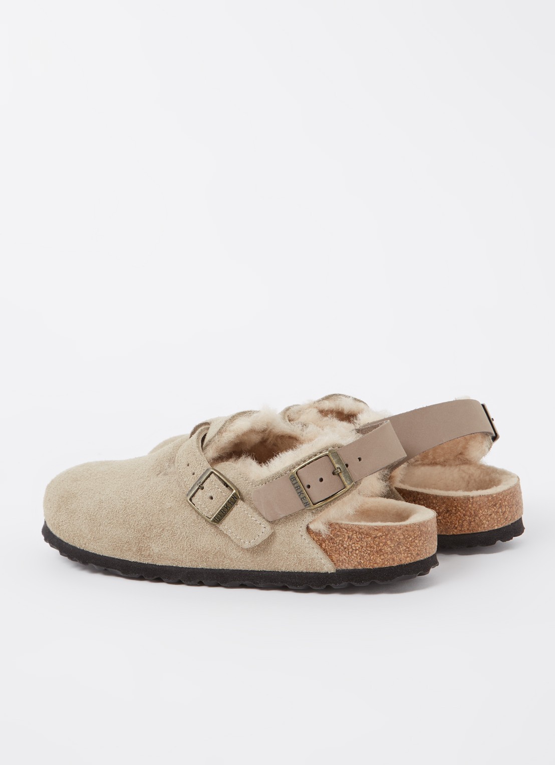 Birkenstock Tokio sandaal van suède - achterkant khaki