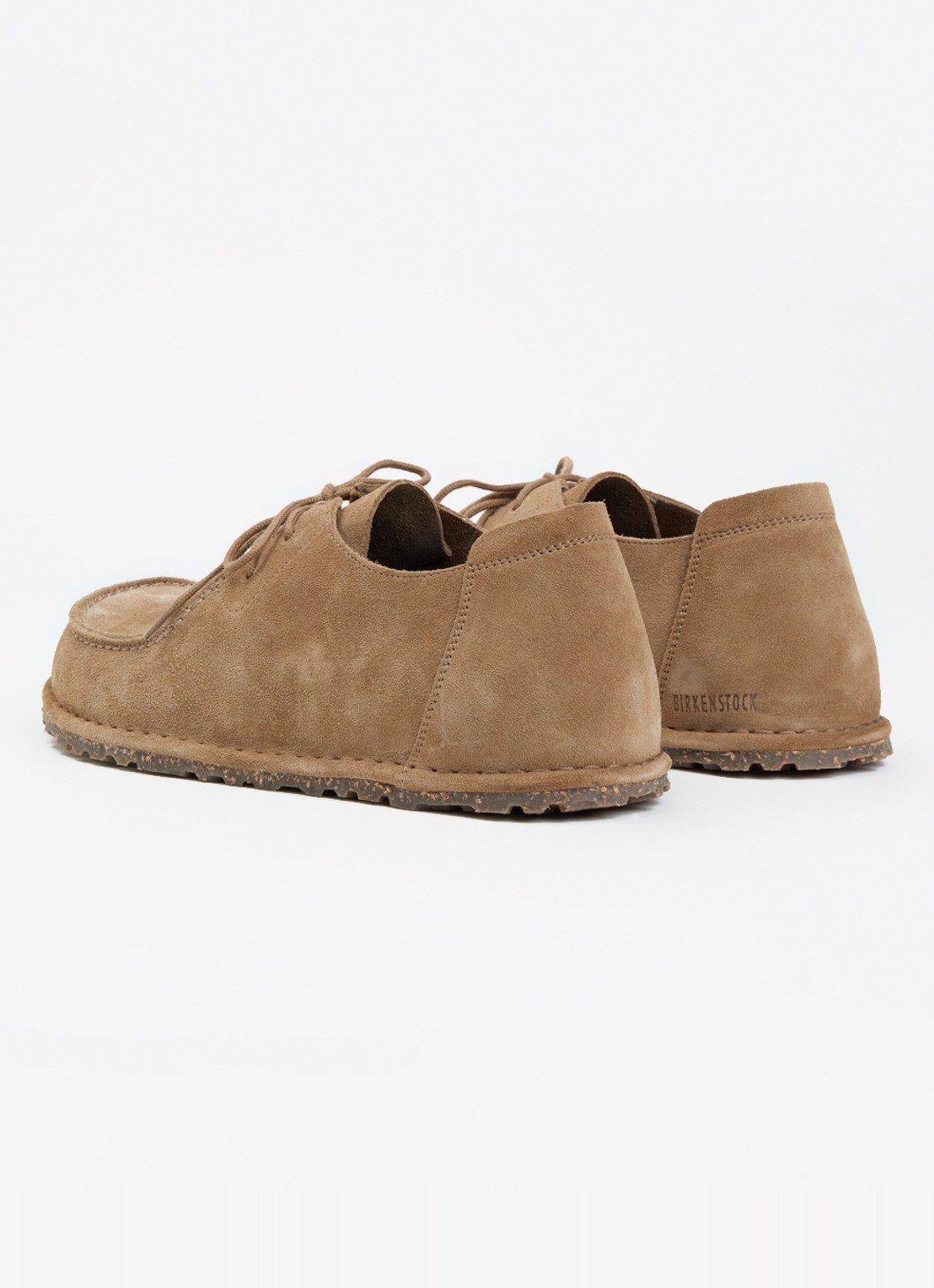 Birkenstock Utti Lace veterschoen van suède - achterkant zand