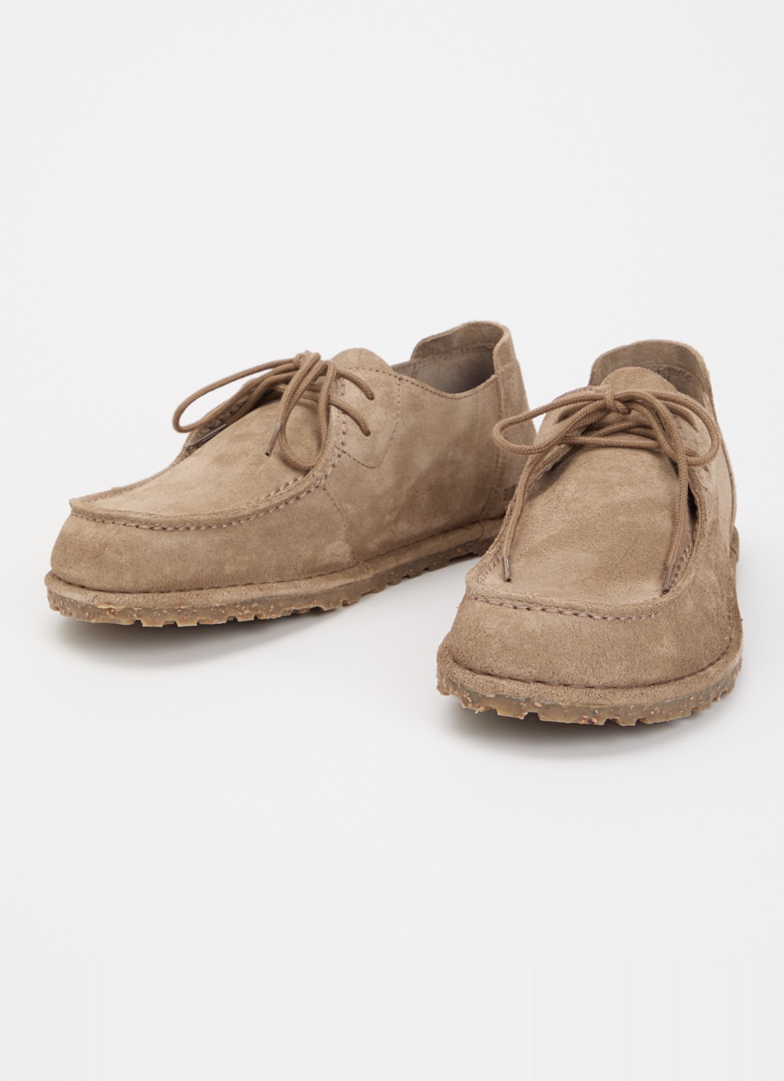 Birkenstock Utti Lace veterschoen van suède - detail 3 taupe