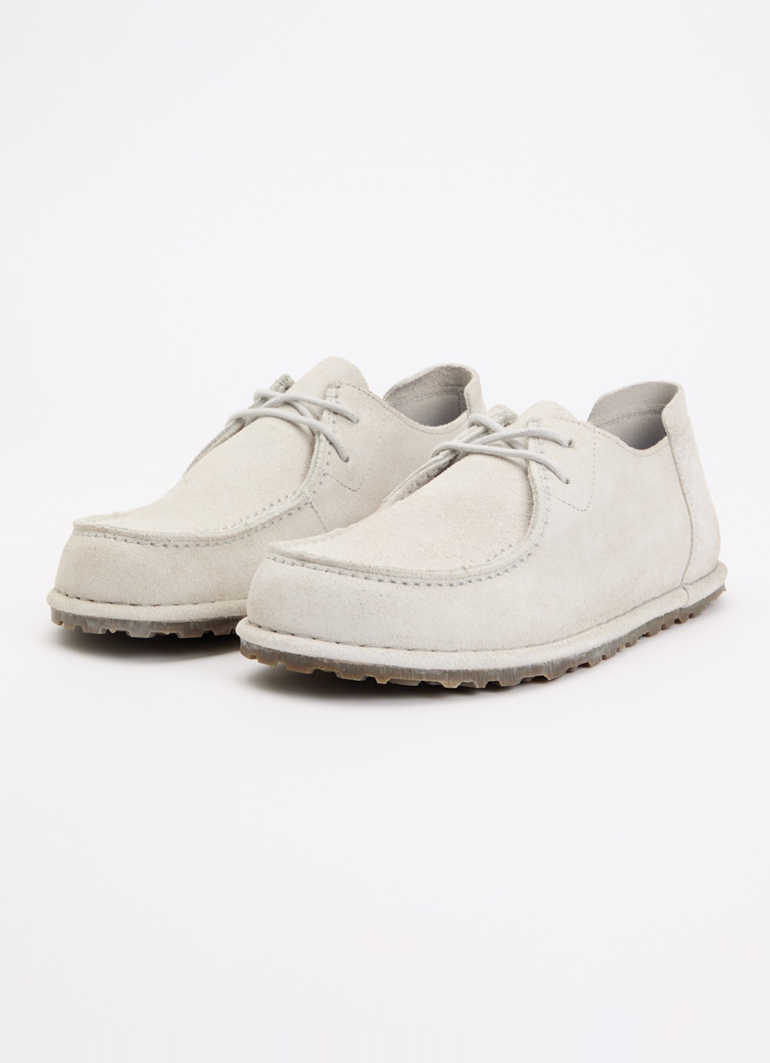 Birkenstock Utti Lace veterschoen van suède - detail 2 wit