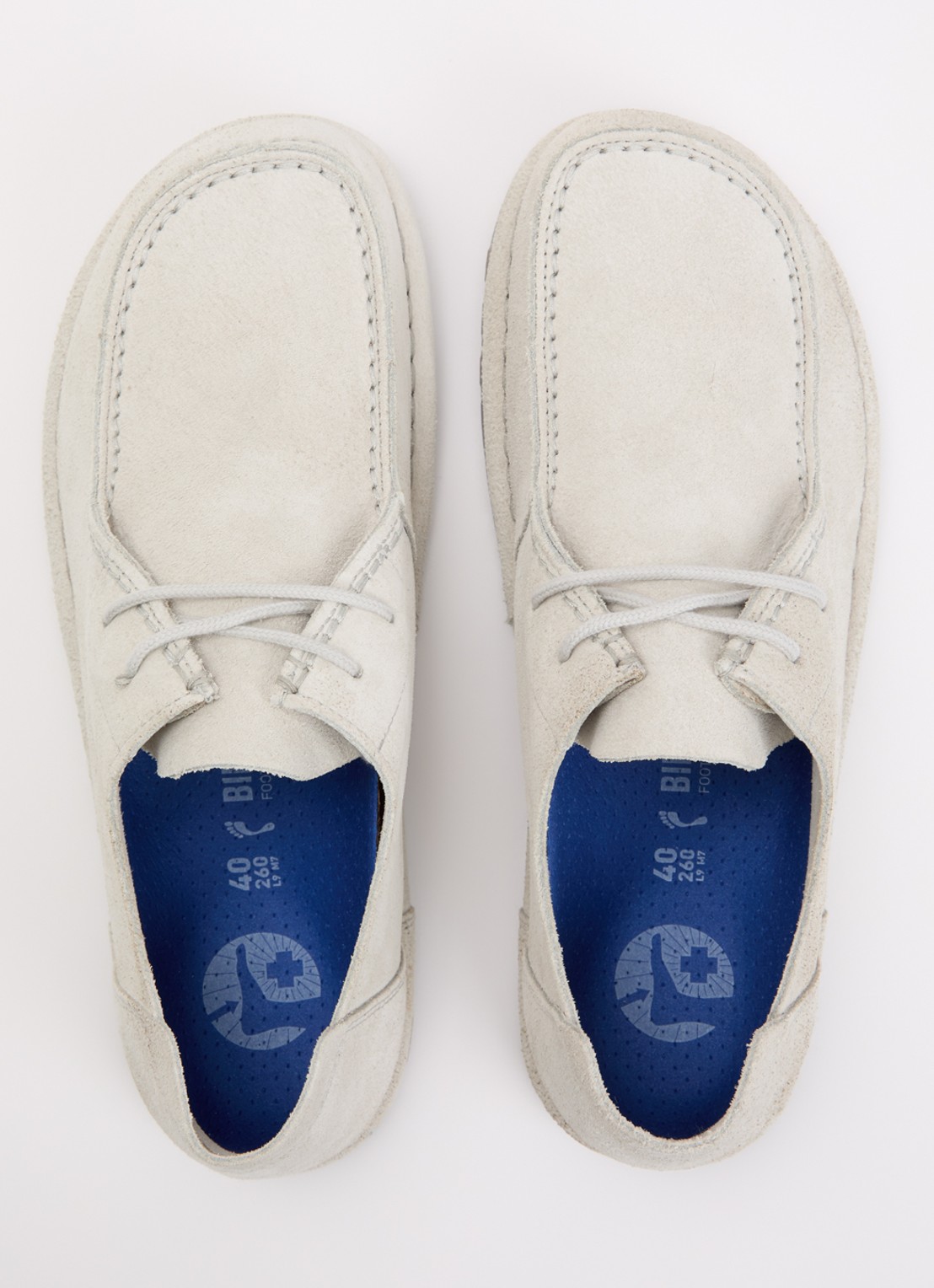 Birkenstock Utti Lace veterschoen van suède - detail 3 wit