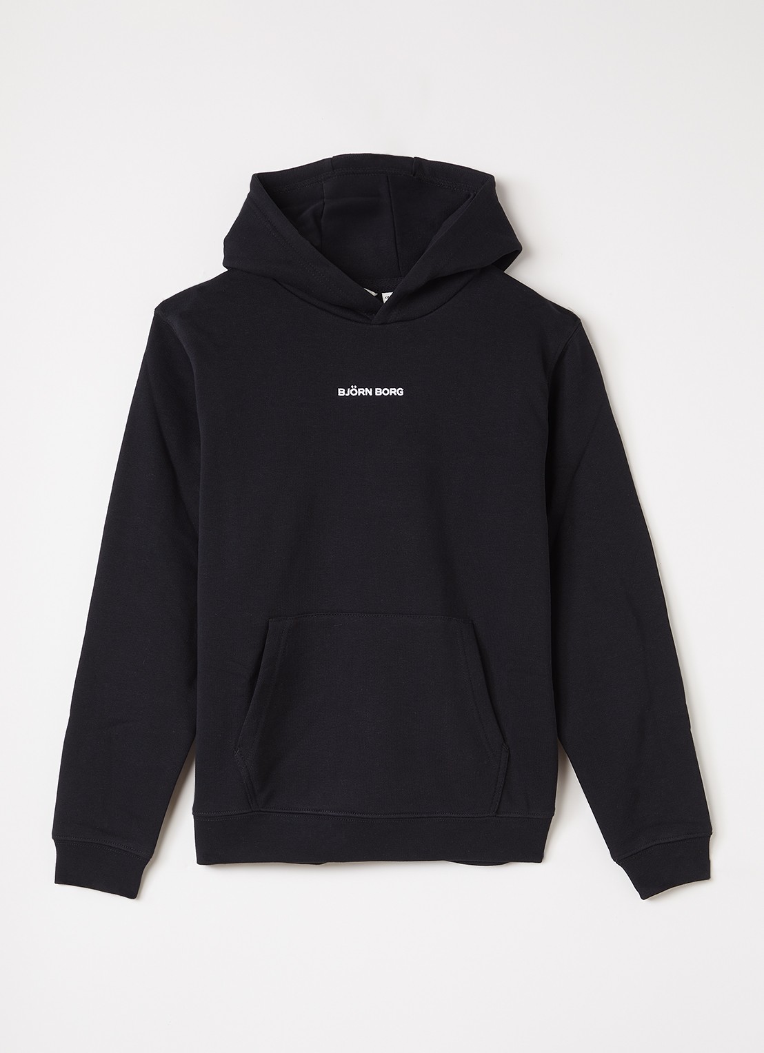 Björn Borg Borg Classic hoodie met logoborduring - voorkant zwart
