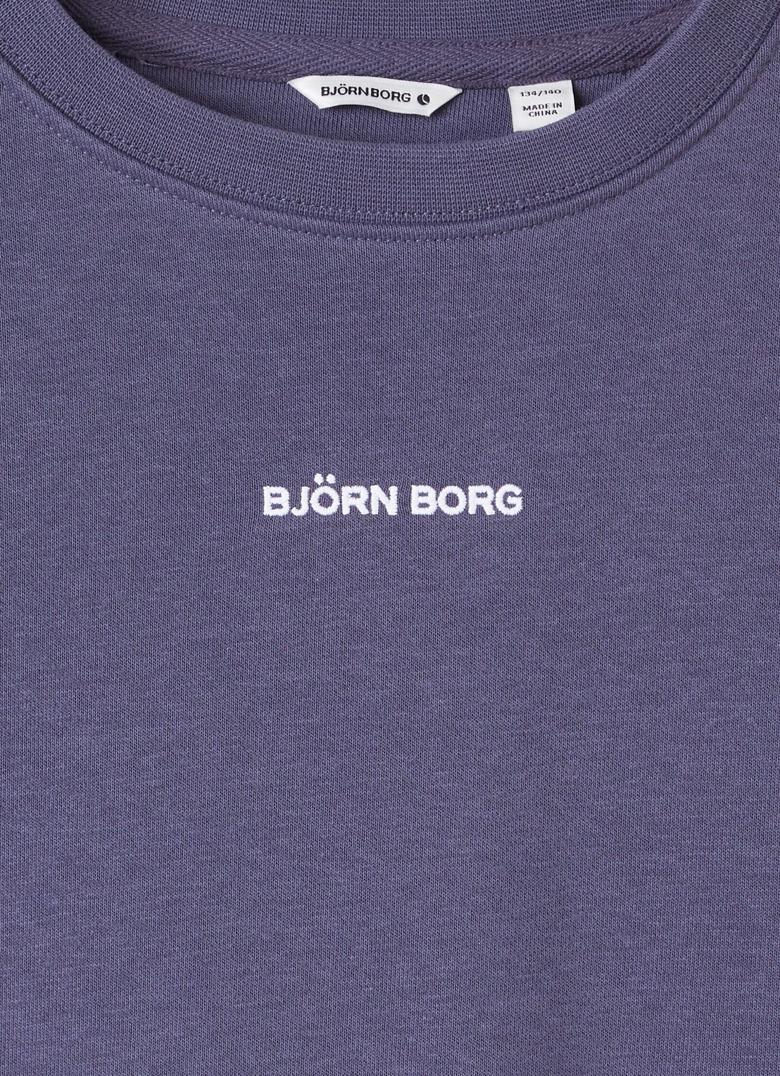 Björn Borg Borg Classic sweater met logoborduring - detail staalblauw