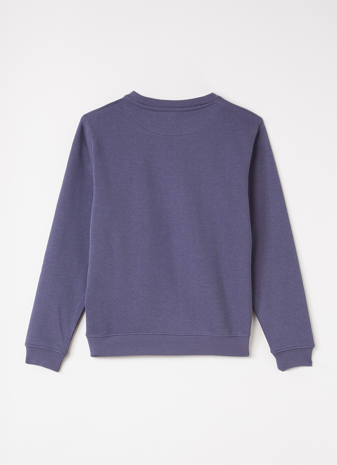 Björn Borg Borg Classic sweater met logoborduring - voorkant 3 staalblauw