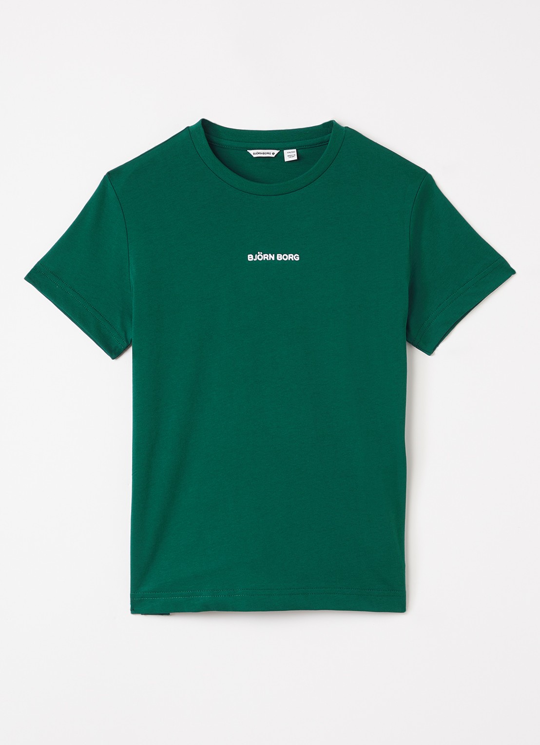Björn Borg Borg Classic T-shirt met logoborduring - voorkant donkergroen