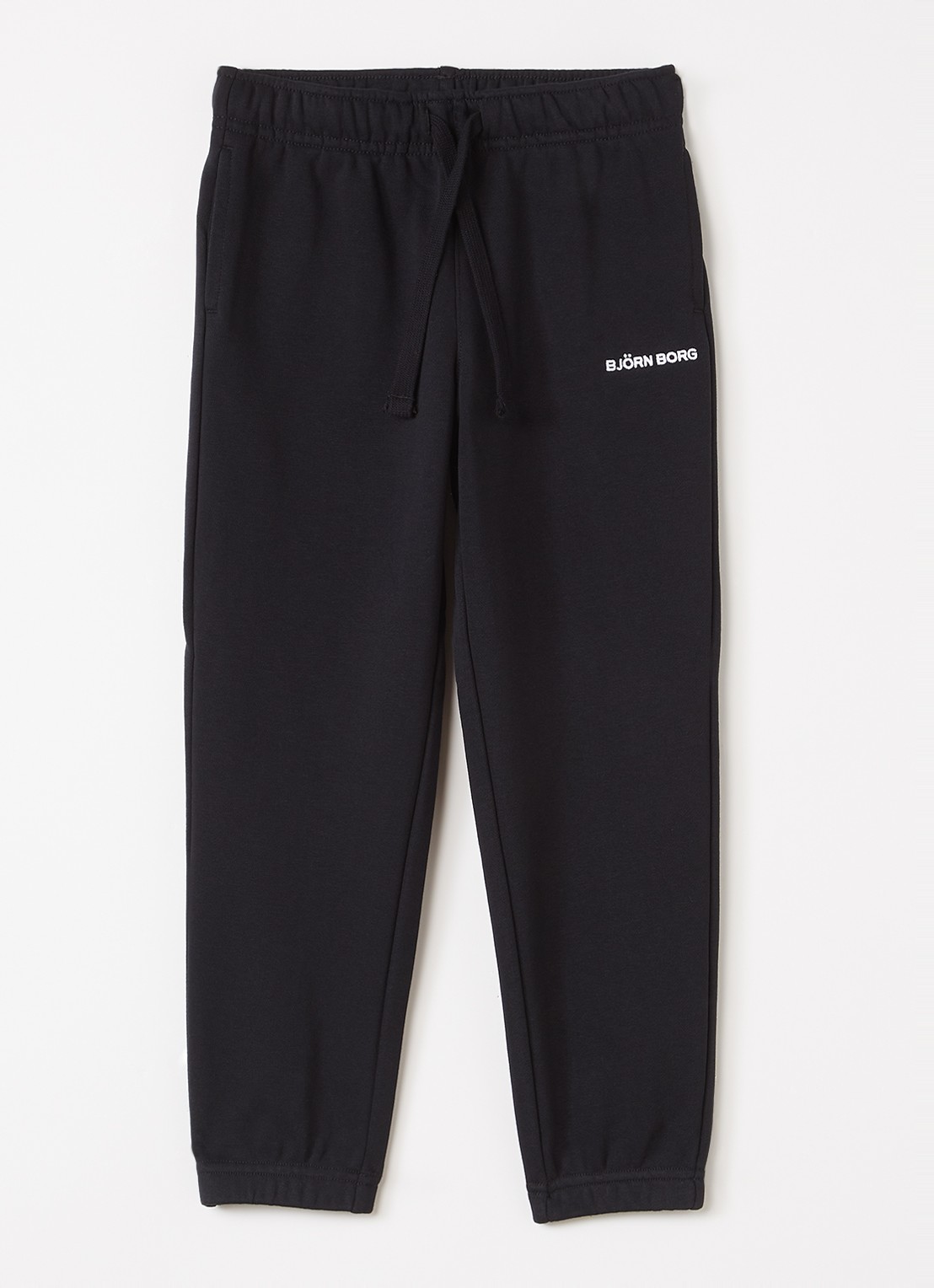Björn Borg Borg Classic tapered fit joggingbroek met logoborduring - voorkant zwart
