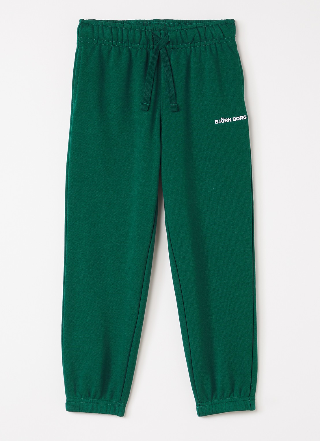 Björn Borg Borg Classic tapered fit joggingbroek met logoborduring - voorkant donkergroen