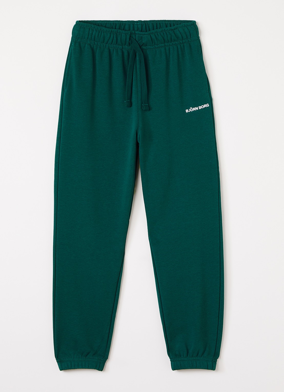 Björn Borg Borg Classic tapered fit joggingbroek met logoborduring - voorkant 3 donkergroen