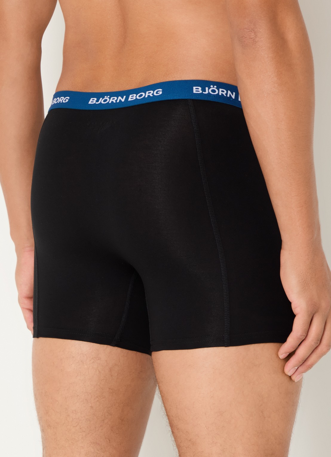 Björn Borg Boxershort met logoband in 3-pack - achterkant zwart