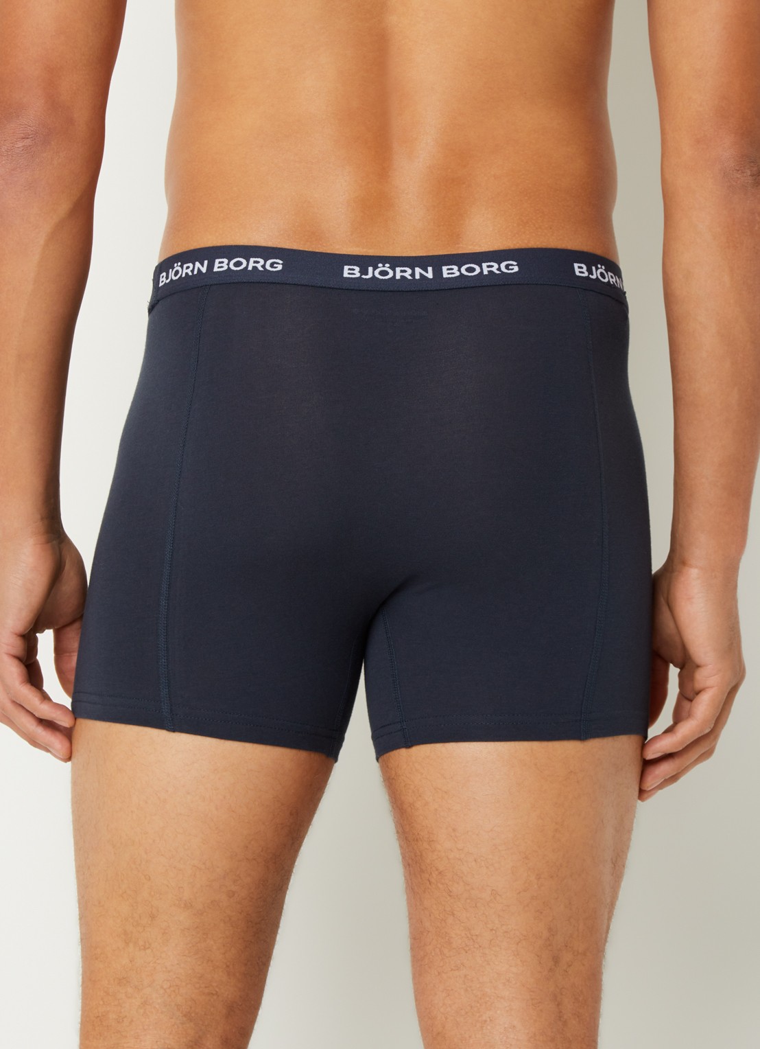 Björn Borg Boxershort met logoband in 3-pack - achterkant blauw