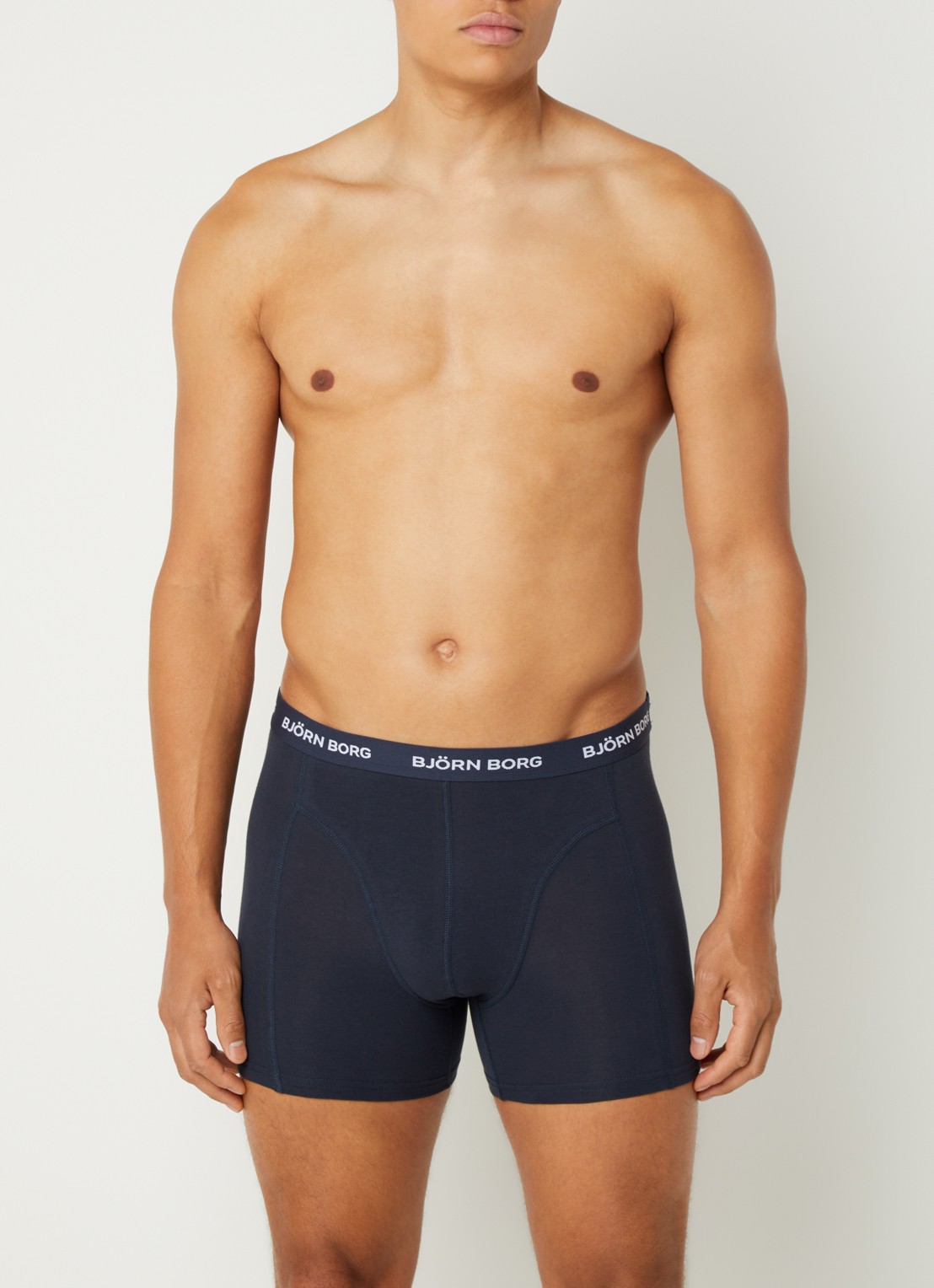 Björn Borg Boxershort met logoband in 3-pack - detail 4 blauw