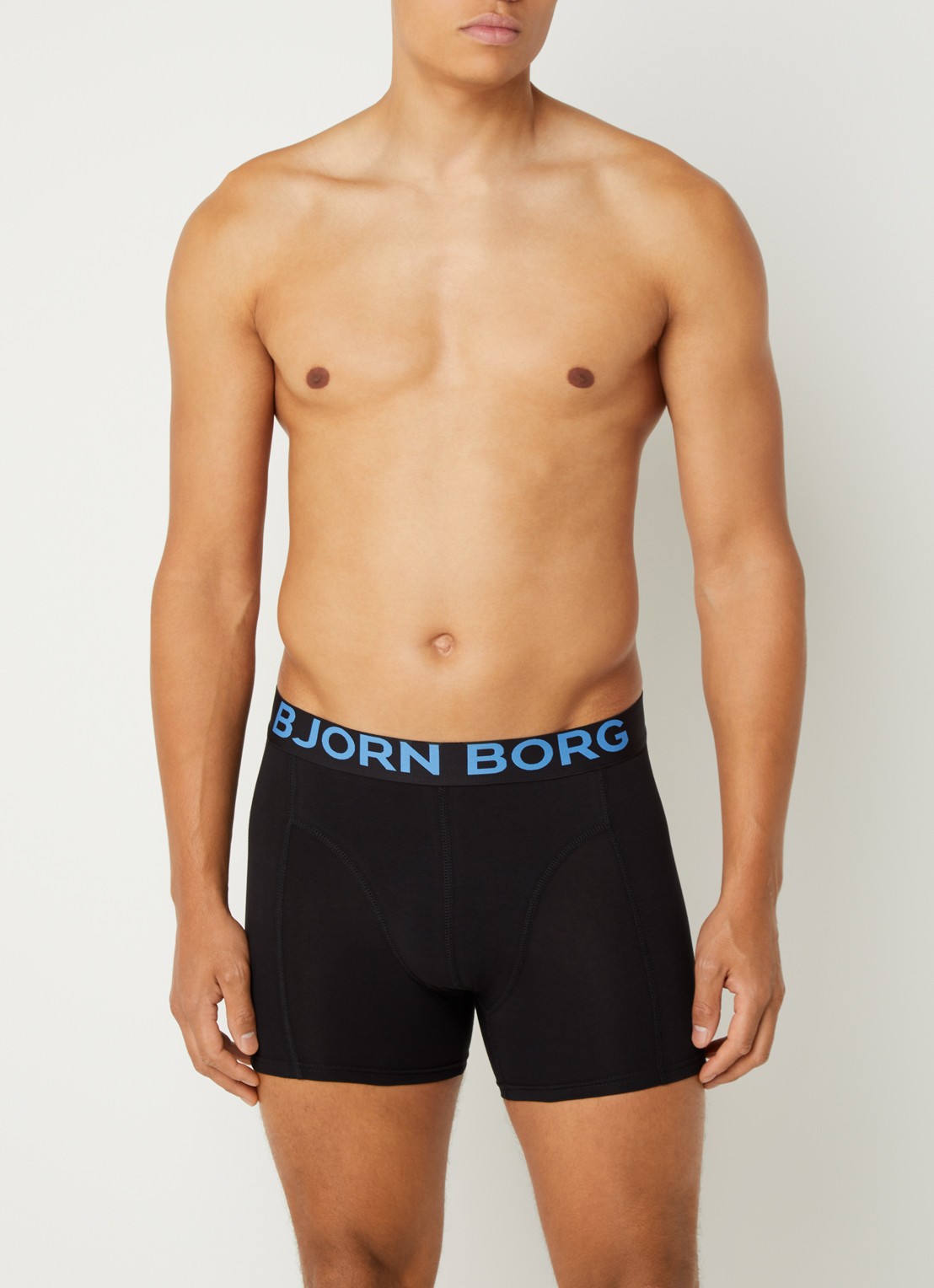 Björn Borg Boxershort met logoband in 3-pack - detail blauw
