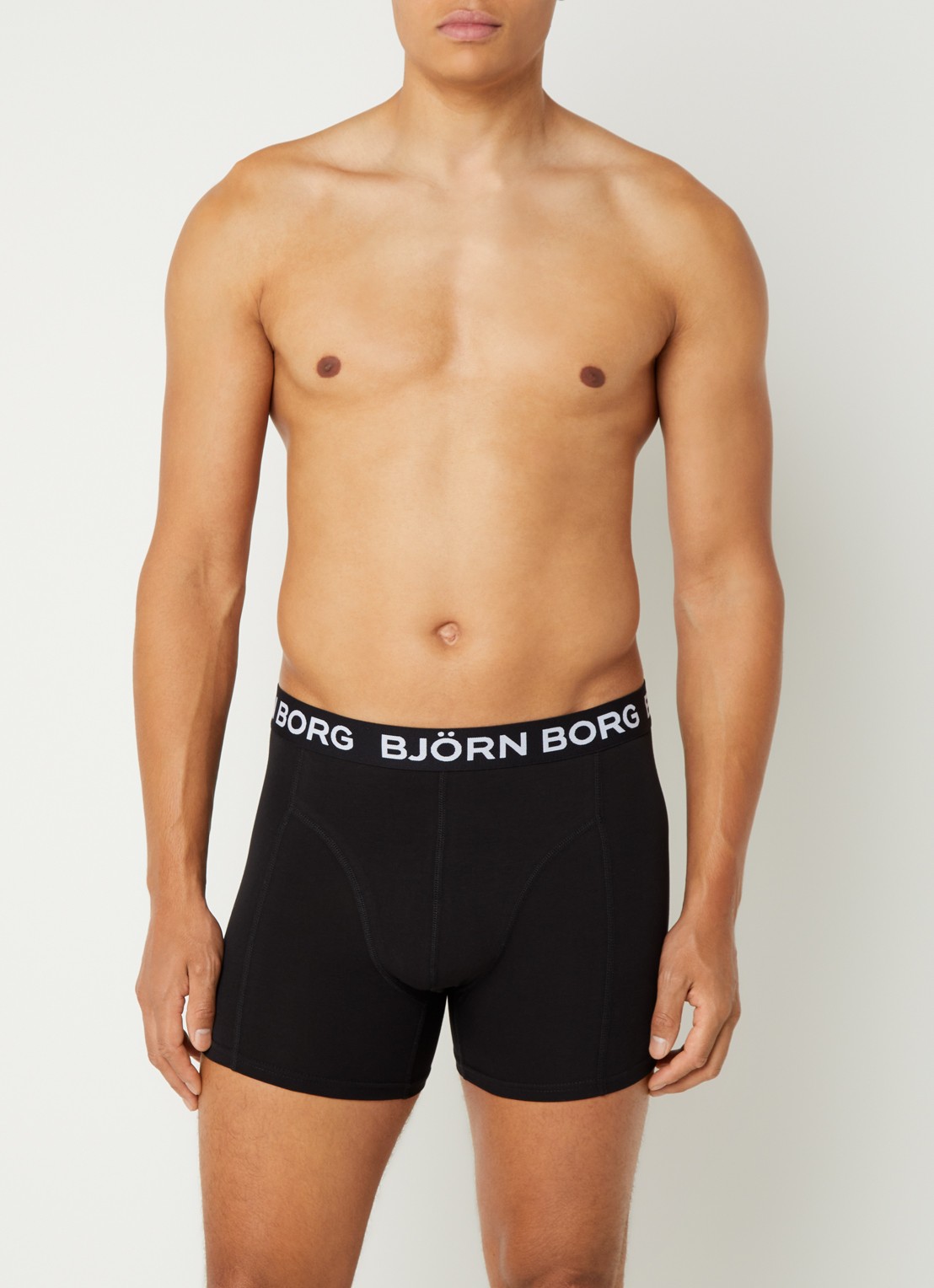 Björn Borg Boxershort met logoband in 5-pack - detail zwart