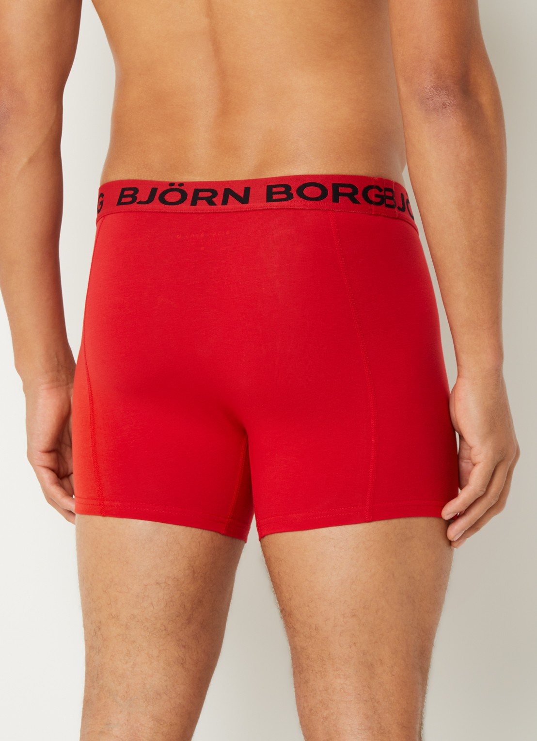 Björn Borg Boxershort met logoband in 5-pack - achterkant 4 rood