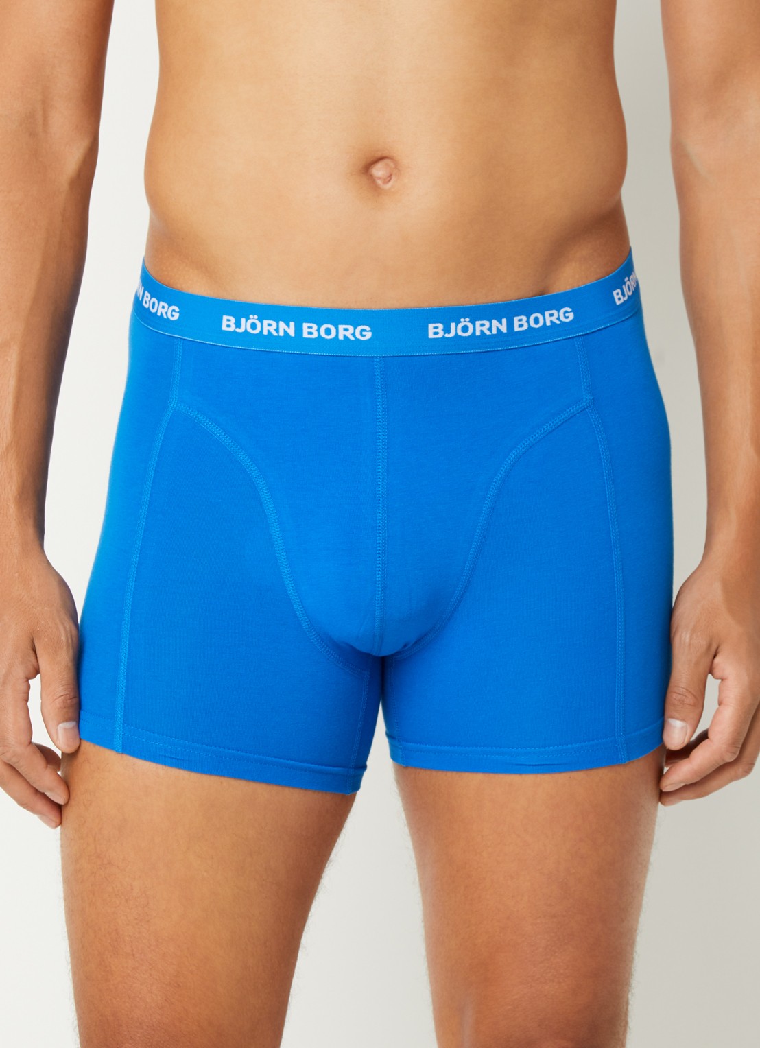 Björn Borg Boxershort met logoband in 7-pack - voorkant 3 blauw