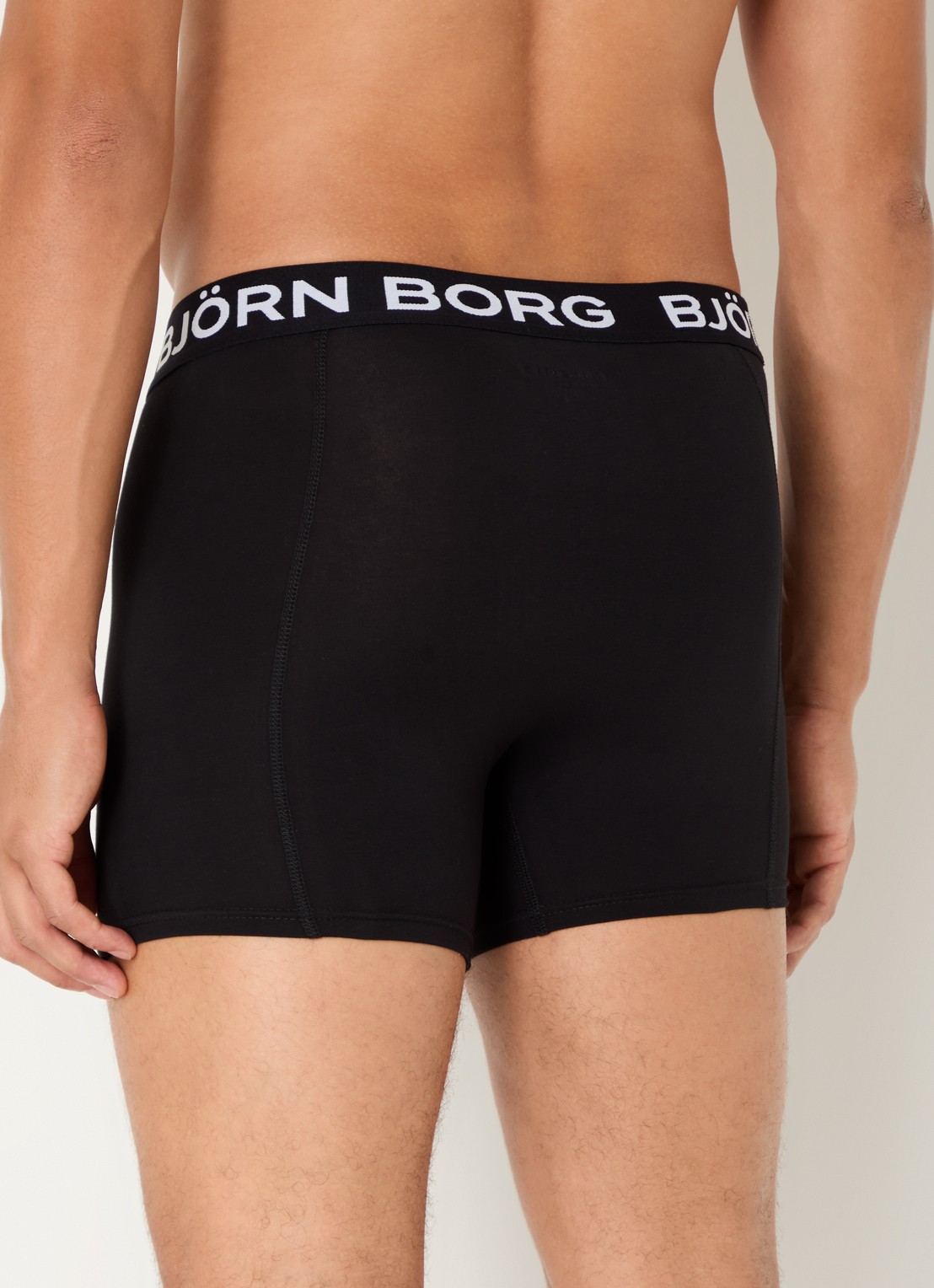 Björn Borg Boxershort met logoband in 7-pack - achterkant 4 zeegroen