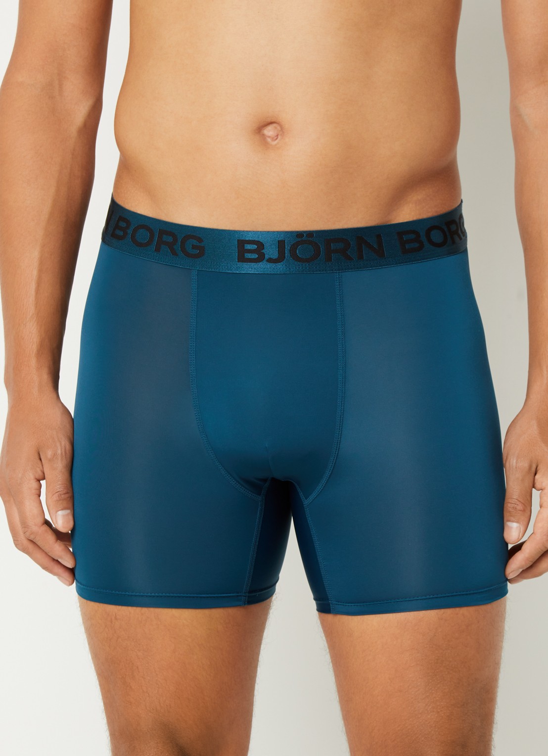 Björn Borg Boxershort met logoband van microfiber in 5-pack - voorkant 3 grijs