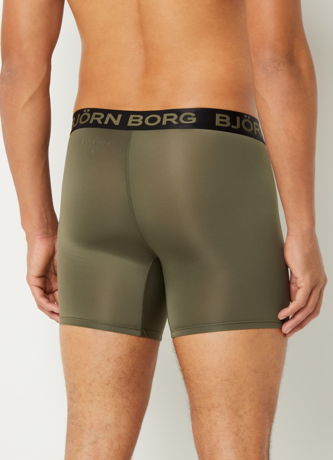 Björn Borg Boxershort met logoband van microfiber in 5-pack - achterkant 2 donkerblauw