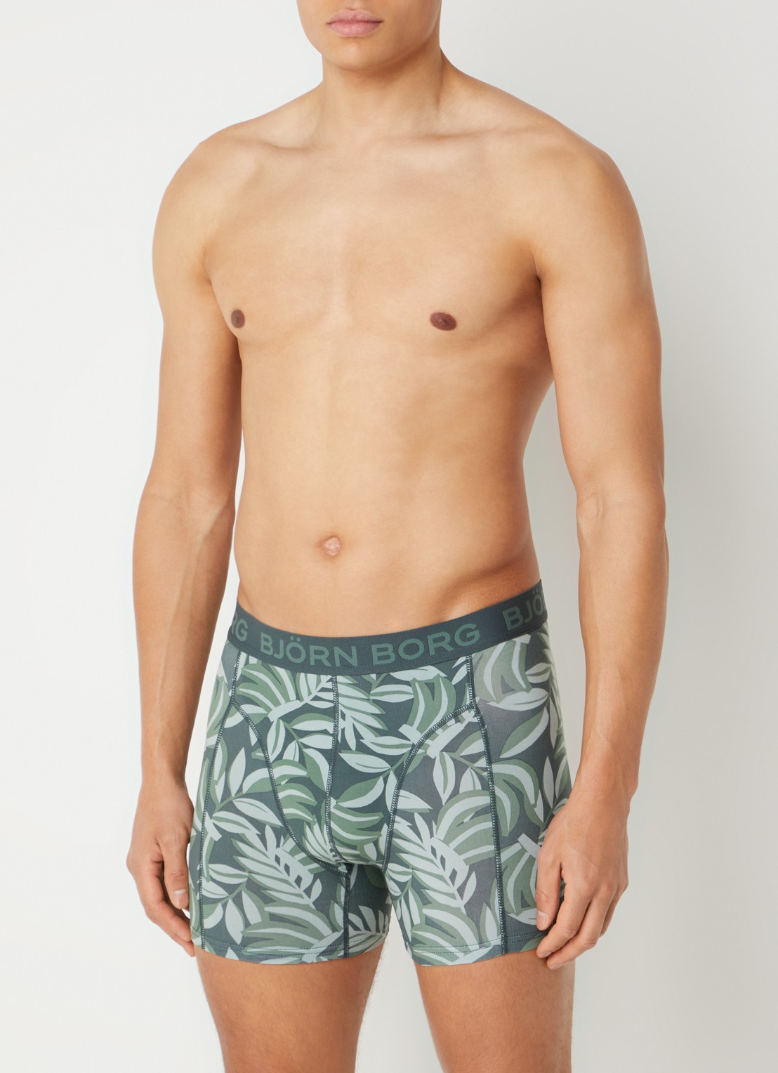Björn Borg Boxershort van katoen in 5-pack - detail 3 legergroen
