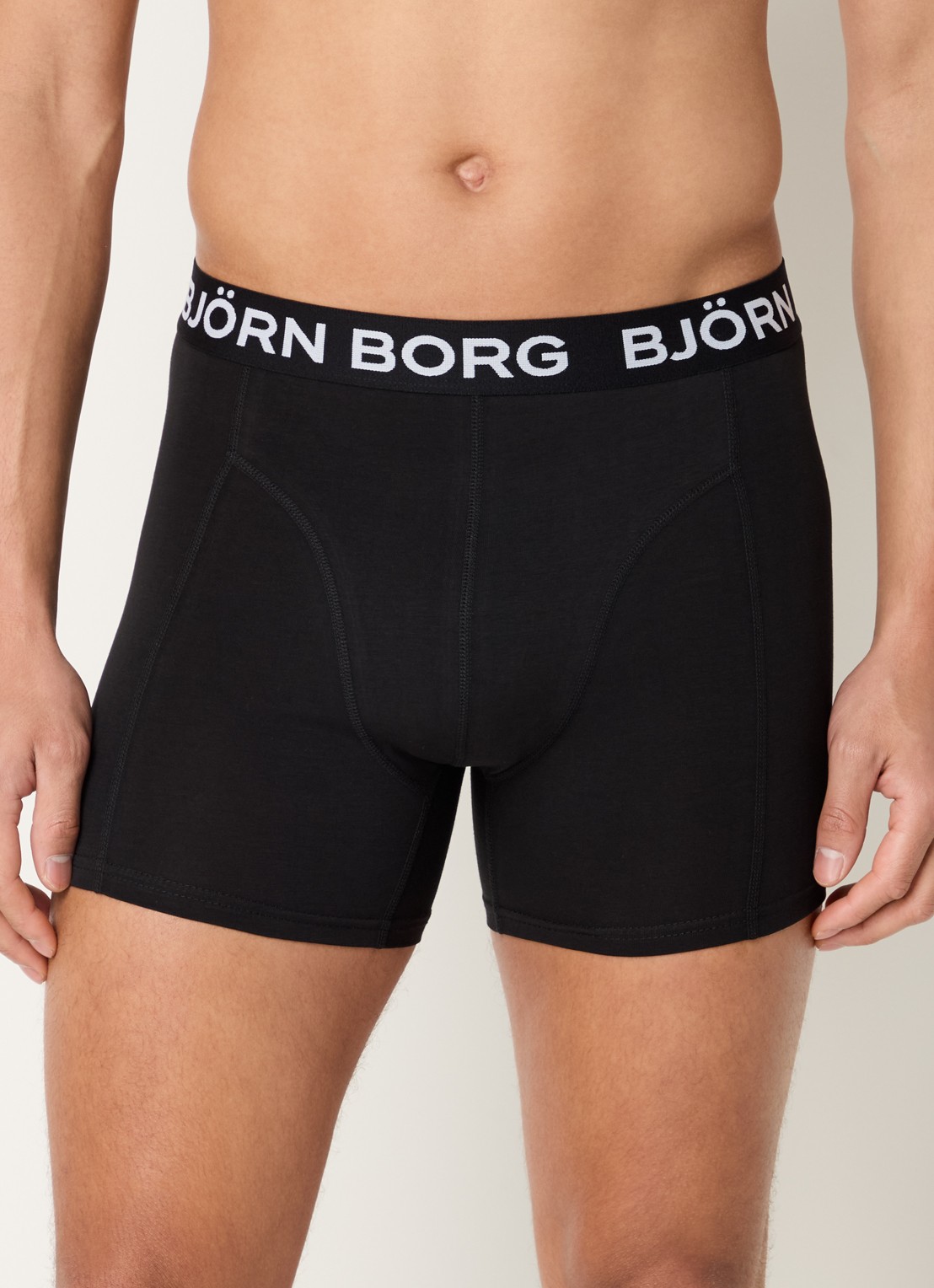 Björn Borg Boxershorts met logoband in 12-pack - detail 3 zwart