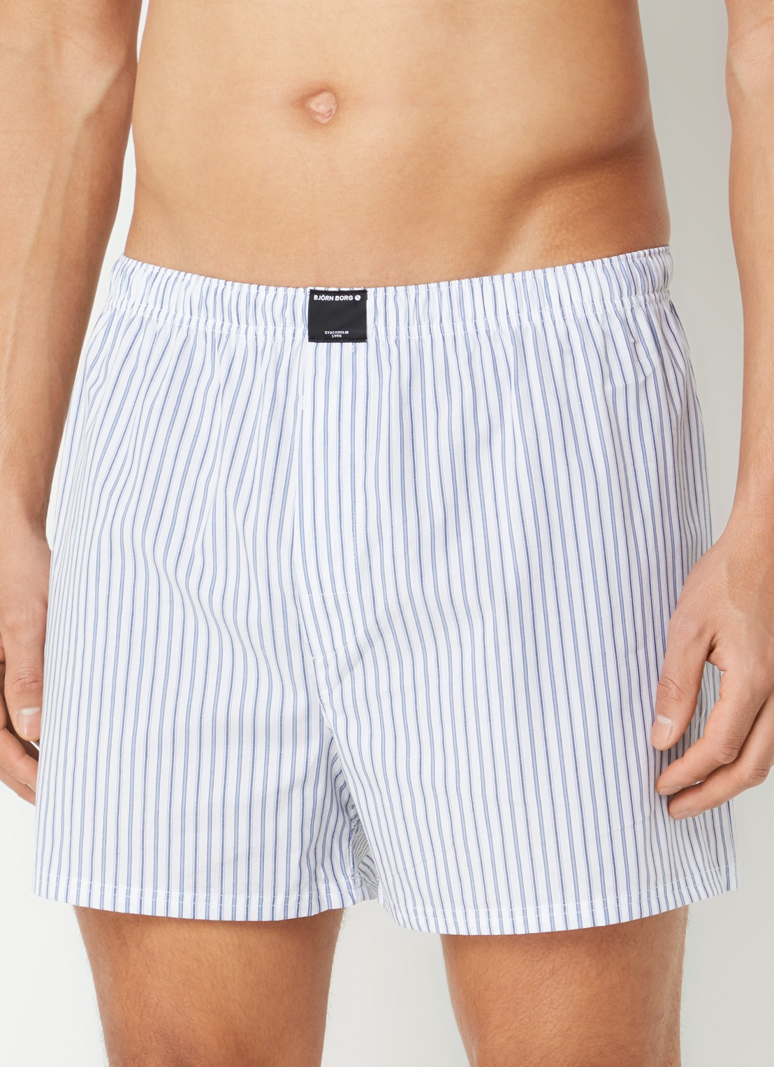 Björn Borg Boxershorts met logoband in 2-pack - voorkant 4 blauw