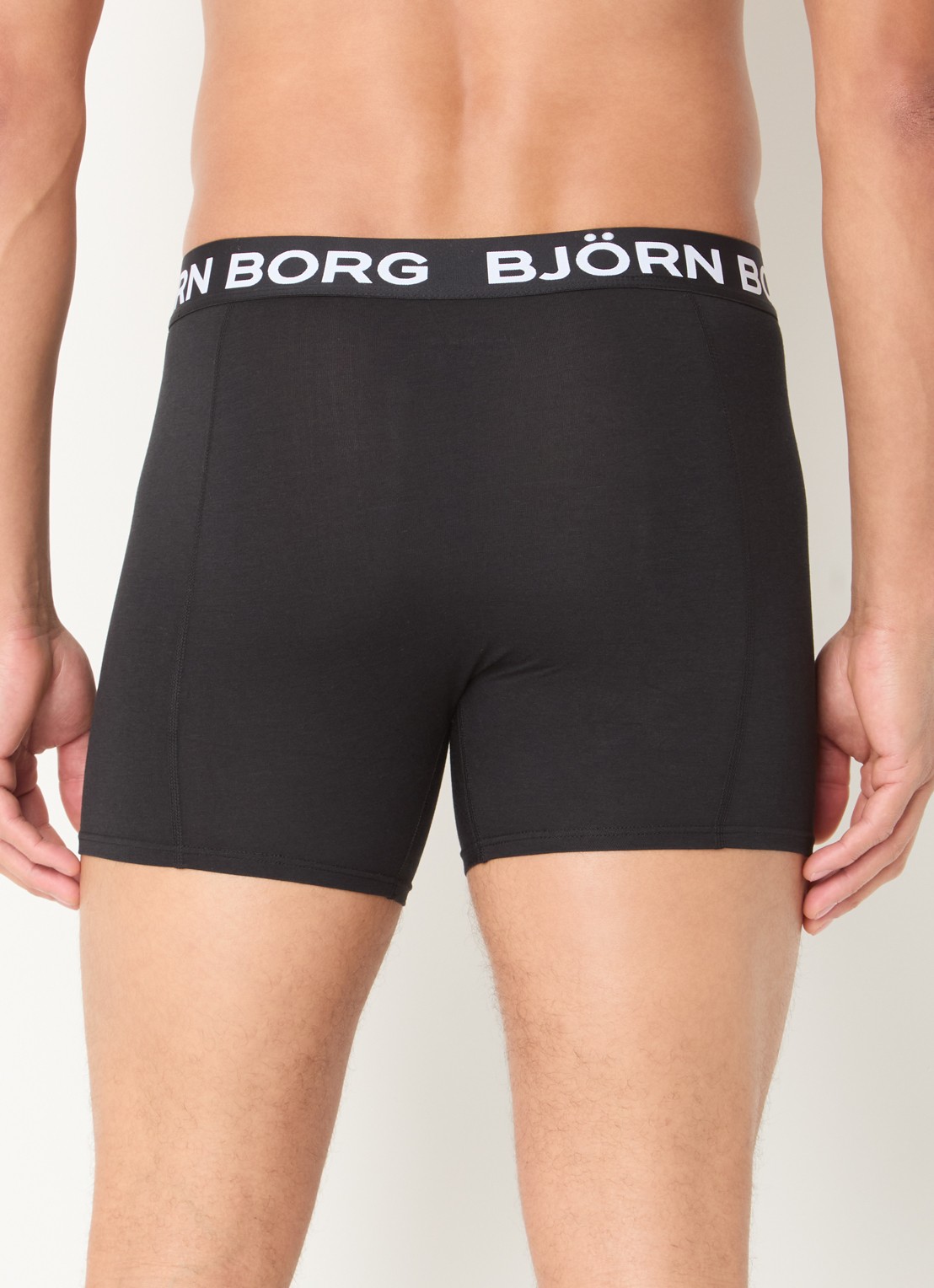 Björn Borg Boxershorts met logoband in 2-pack - achterkant 3 zwart