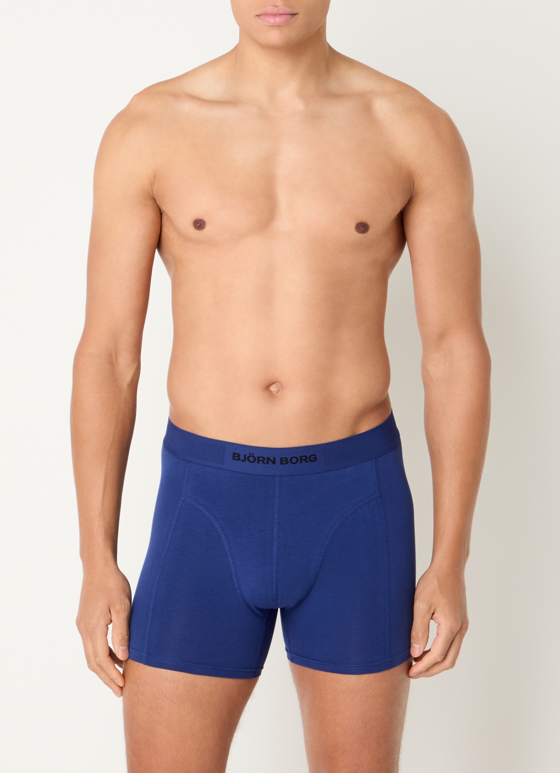 Björn Borg Boxershorts met logoband in 3-pack - voorkant 4 zwart