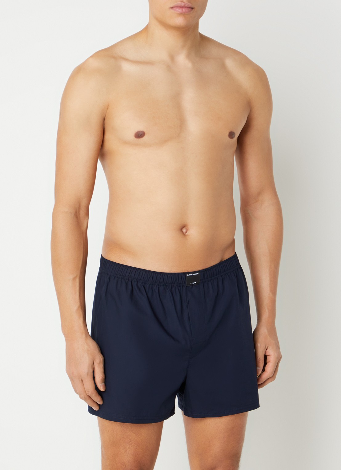 Björn Borg Boxershorts met logoband in 3-pack - detail 4 donkerblauw