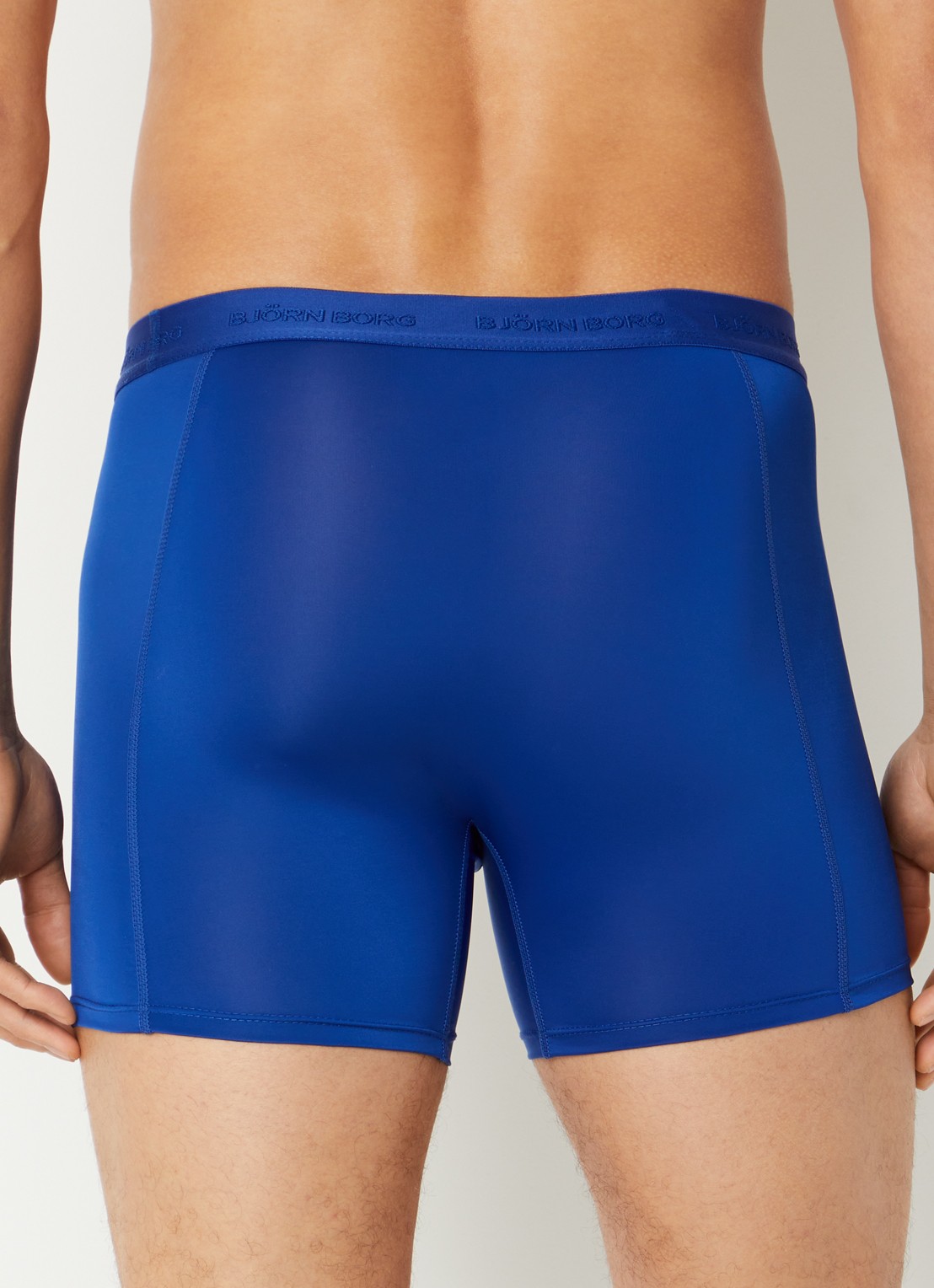 Björn Borg Boxershorts met logoband in 3-pack - achterkant 3 zwart