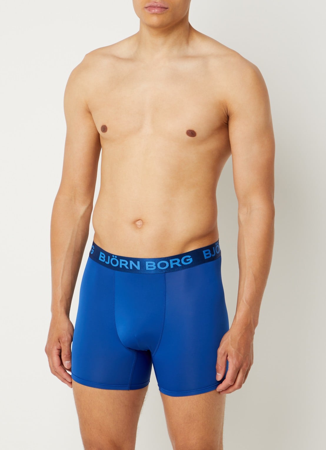 Björn Borg Boxershorts met logoband in 3-pack - detail donkerblauw