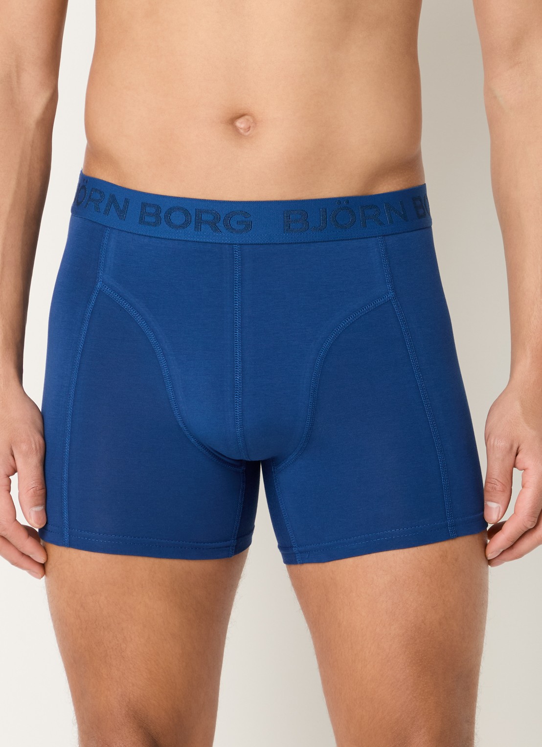 Björn Borg Boxershorts met logoband in 3-pack - detail 3 donkerblauw