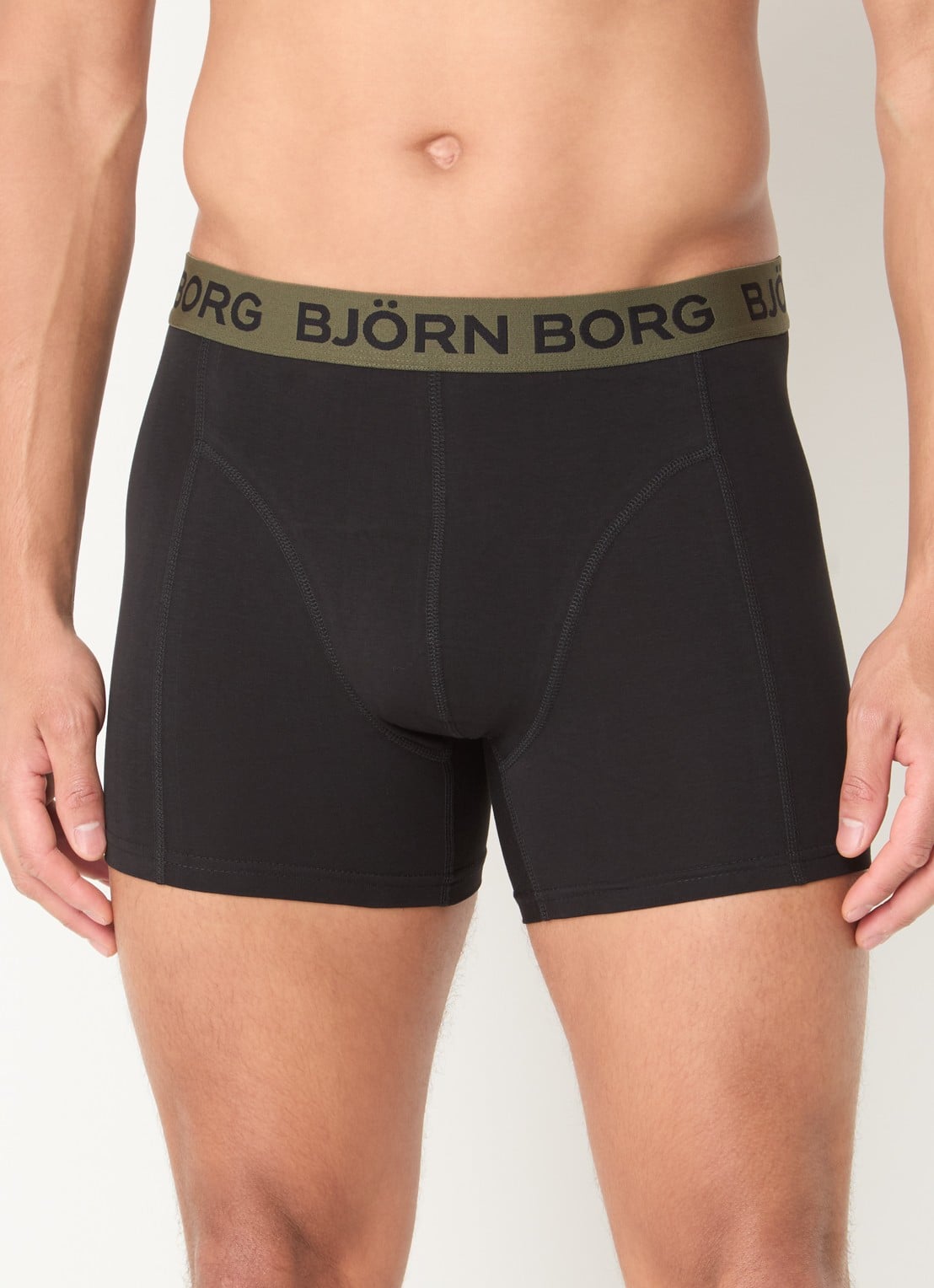 Björn Borg Boxershorts met logoband in 3-pack - detail 4 zwart