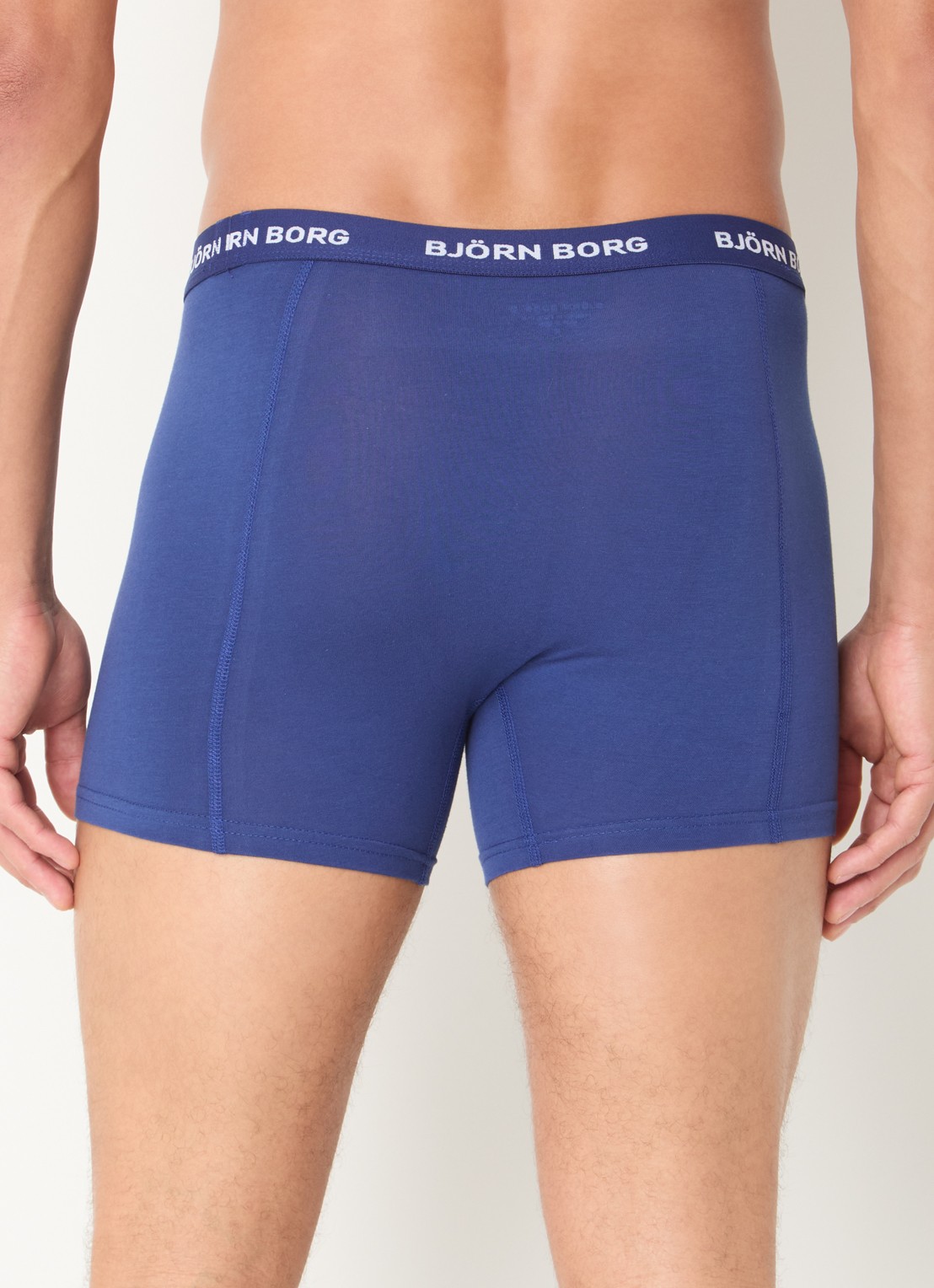 Björn Borg Boxershorts met logoband in 3-pack - achterkant 3 indigo