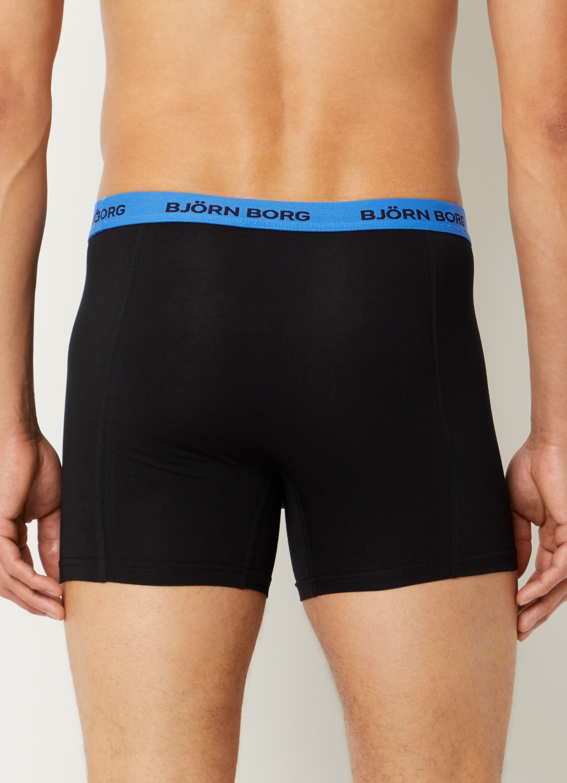 Björn Borg Boxershorts met logoband in 5-pack - achterkant 2 zwart