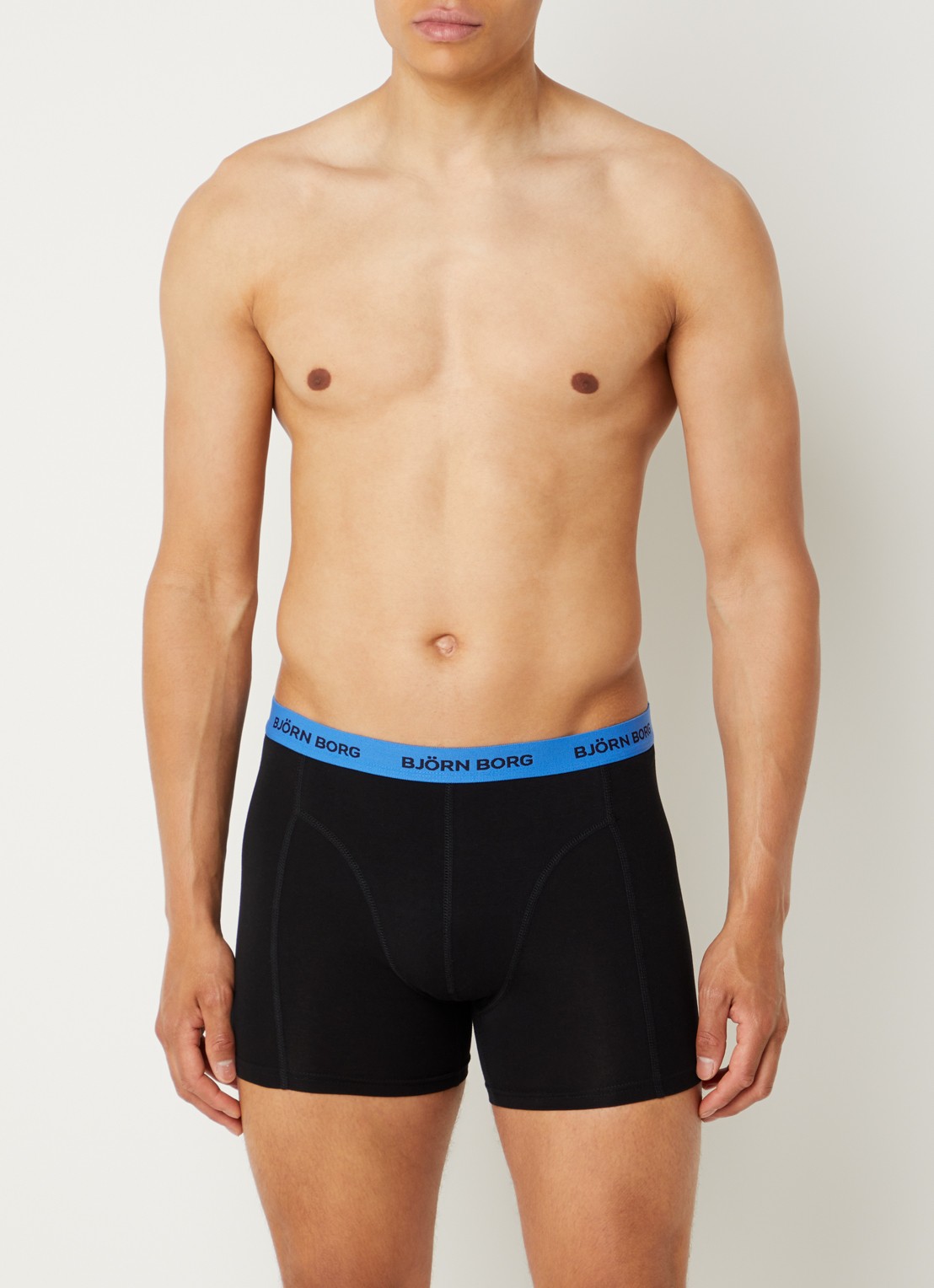 Björn Borg Boxershorts met logoband in 5-pack - detail 3 donkerblauw