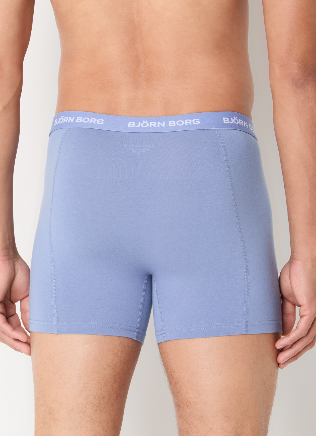 Björn Borg Boxershorts met logoband in 5-pack - achterkant 3 donkerblauw