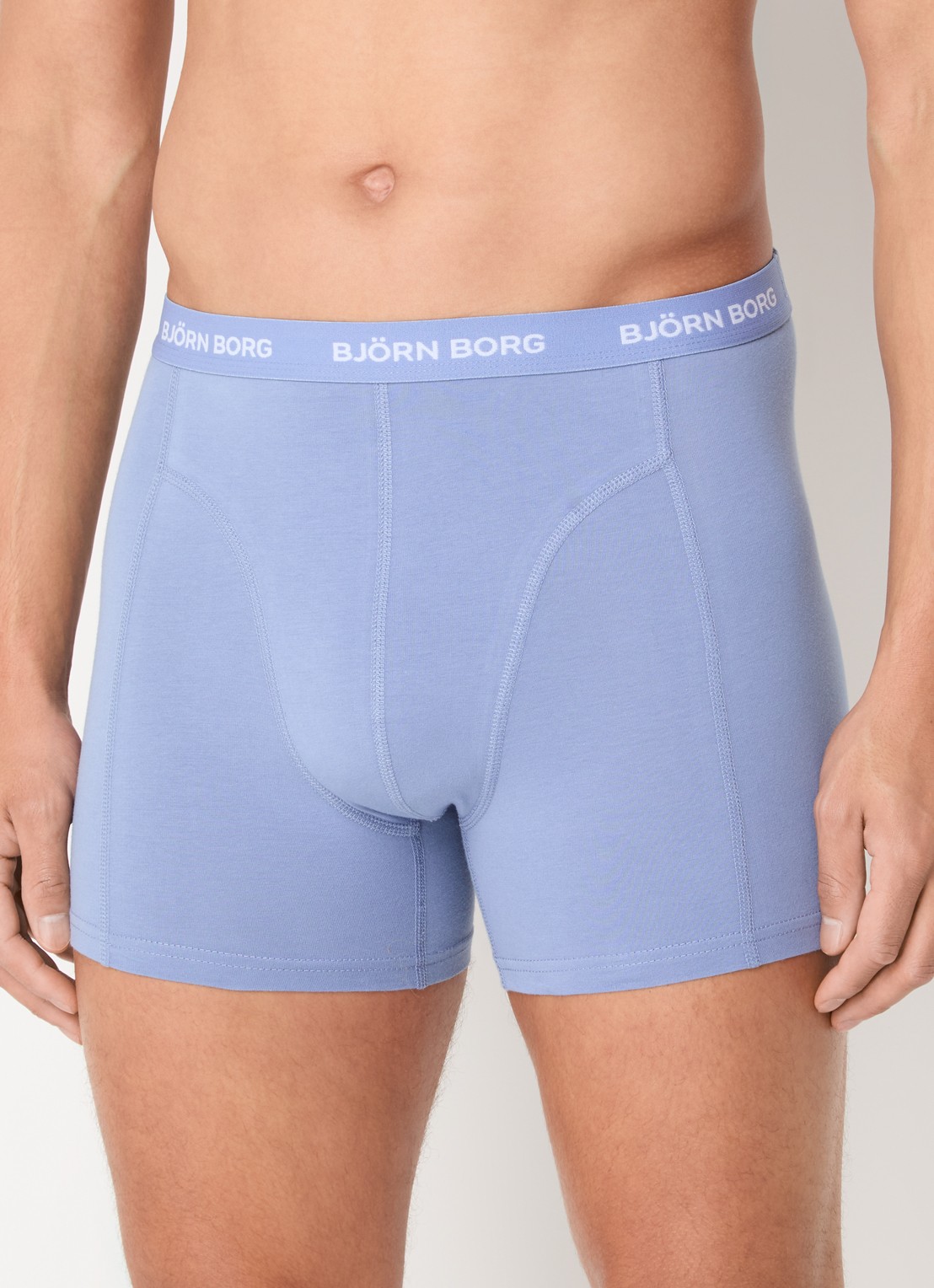 Björn Borg Boxershorts met logoband in 5-pack - detail 4 donkerblauw