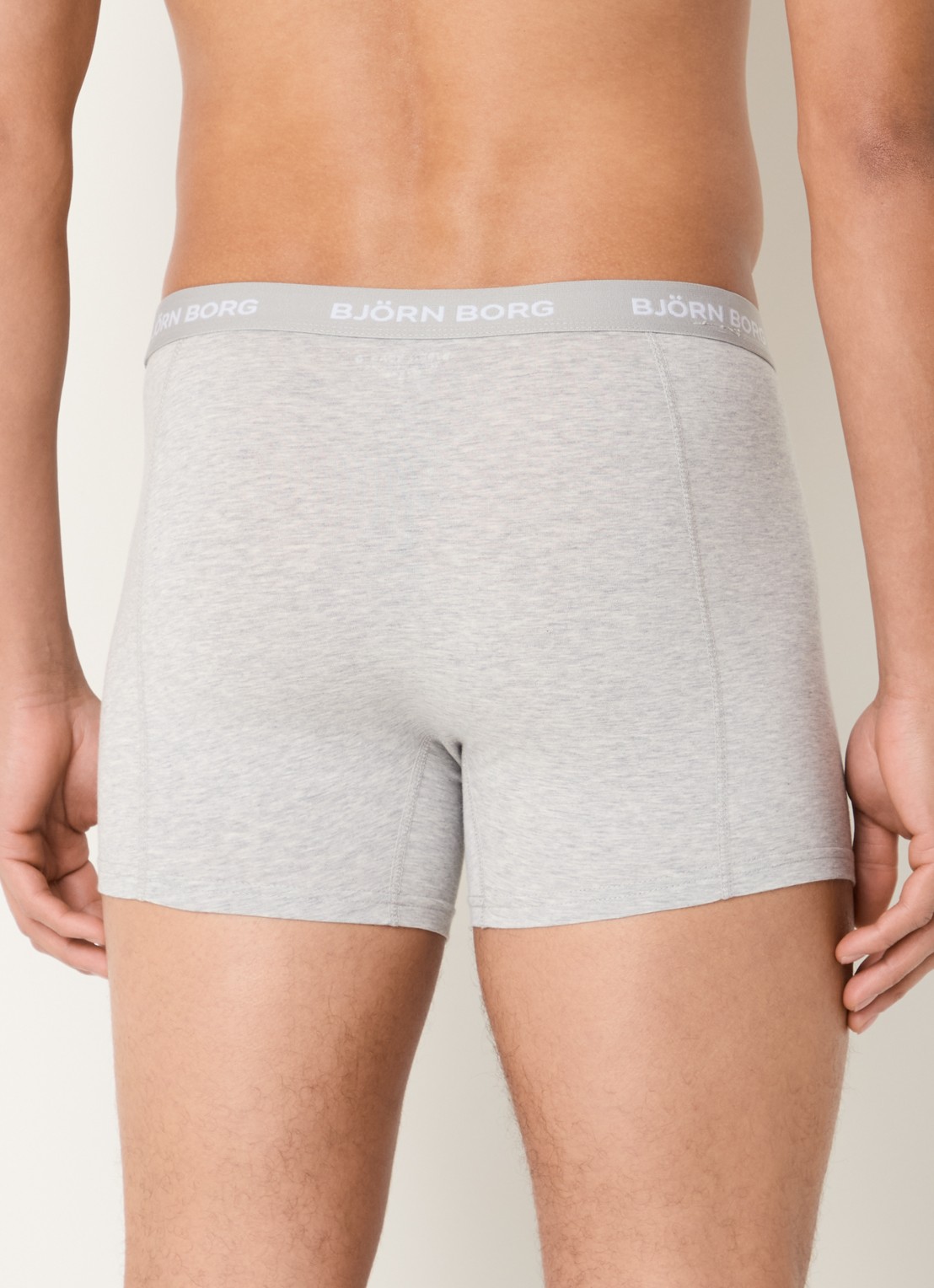 Björn Borg Boxershorts met logoband in 5-pack - achterkant 4 donkerblauw