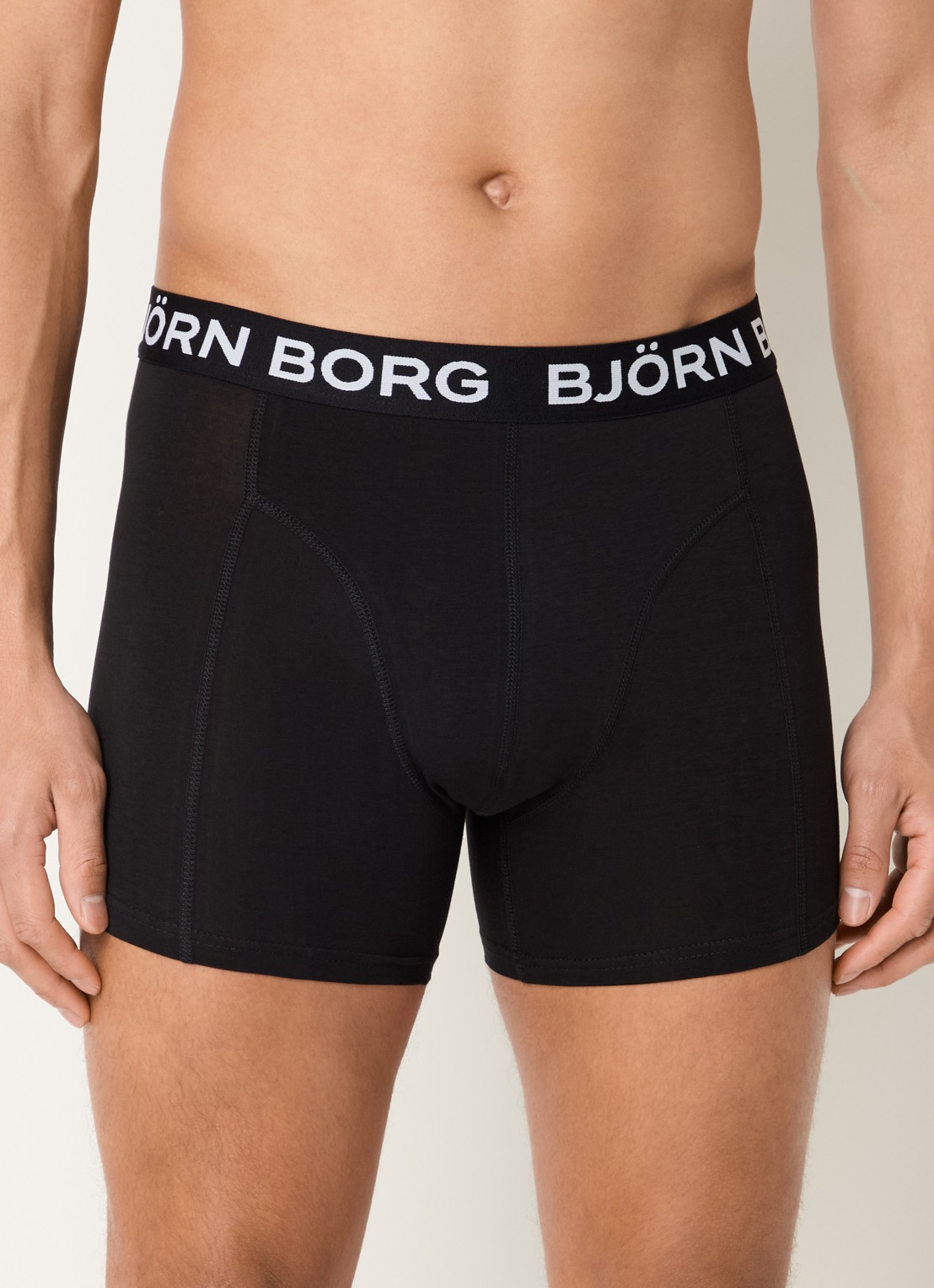 Björn Borg Boxershorts met logoband in 5-pack - detail 2 zwart