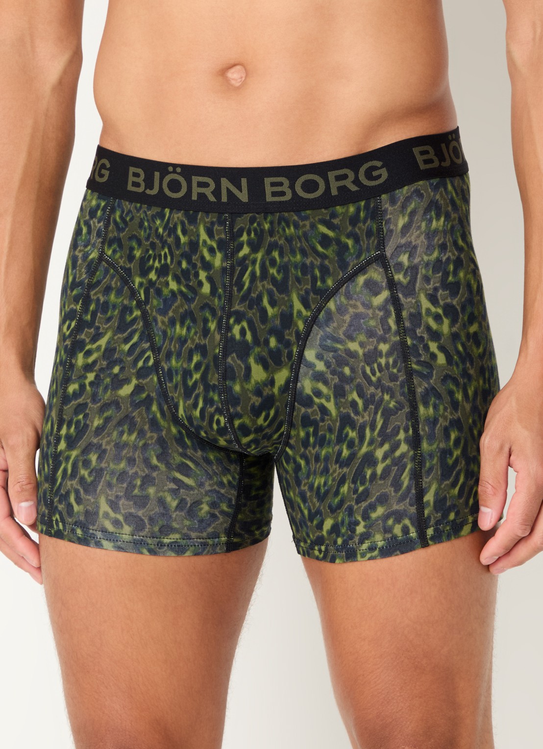 Björn Borg Boxershorts met logoband in 7-pack - detail zwart